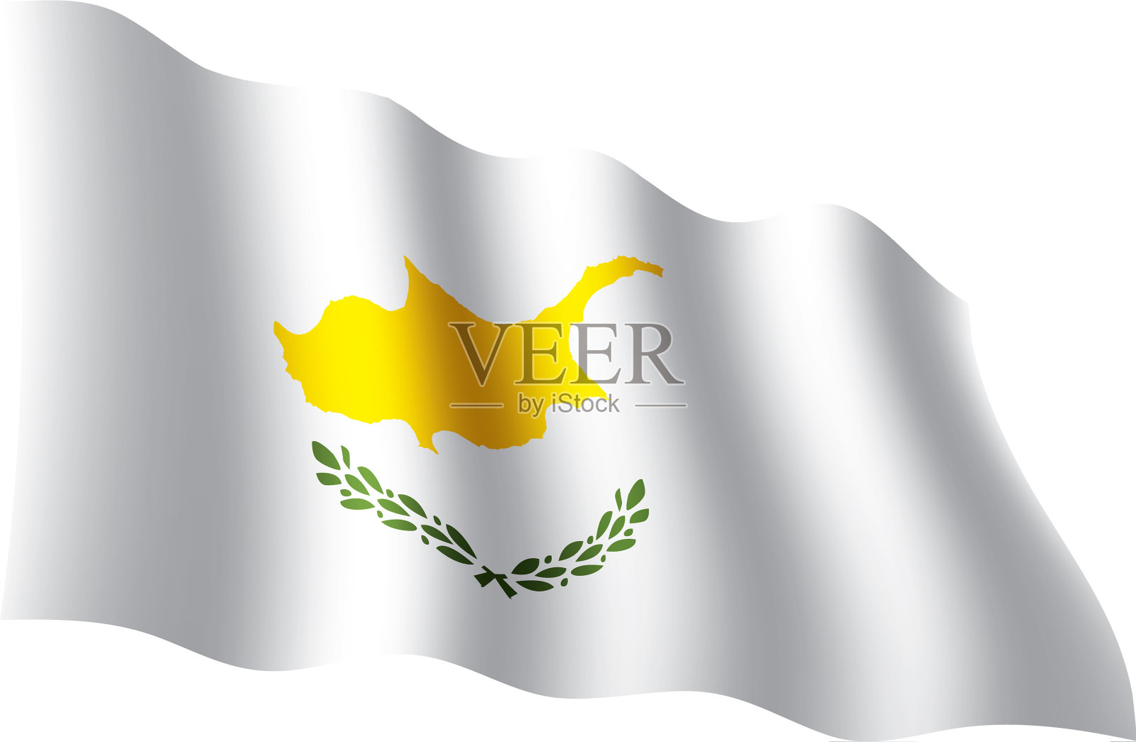 塞浦路斯的旗帜设计元素图片