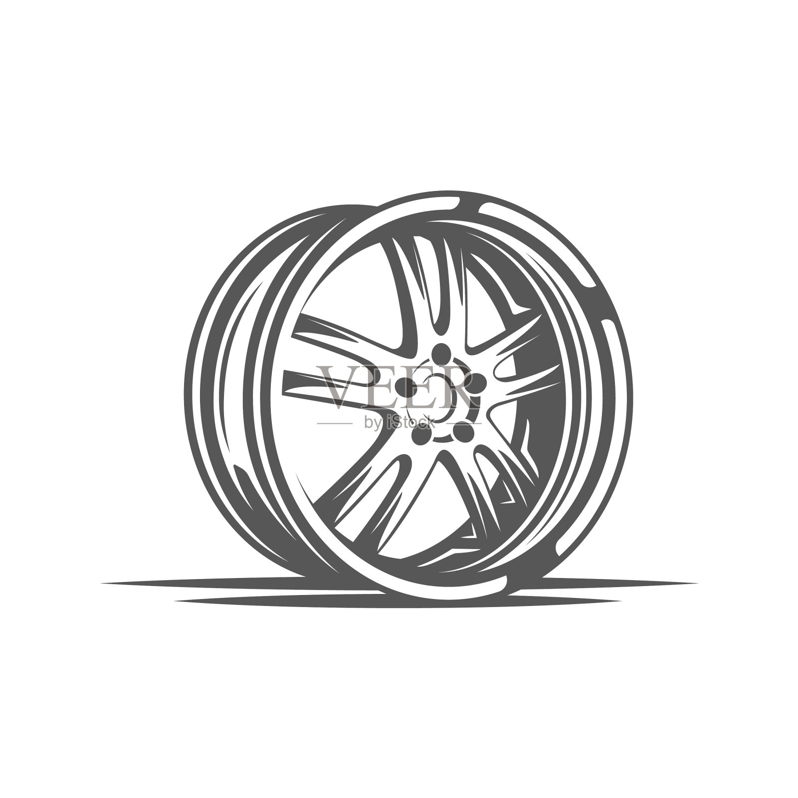 汽车服务的复古元素设计元素图片