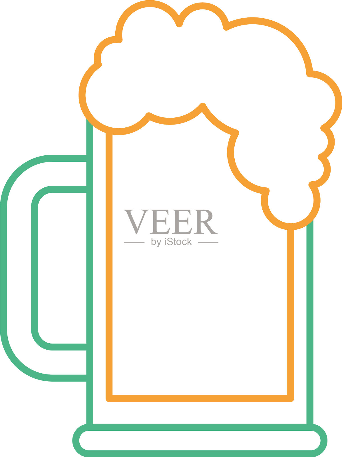 啤酒玻璃泡沫饮料图标设计元素图片