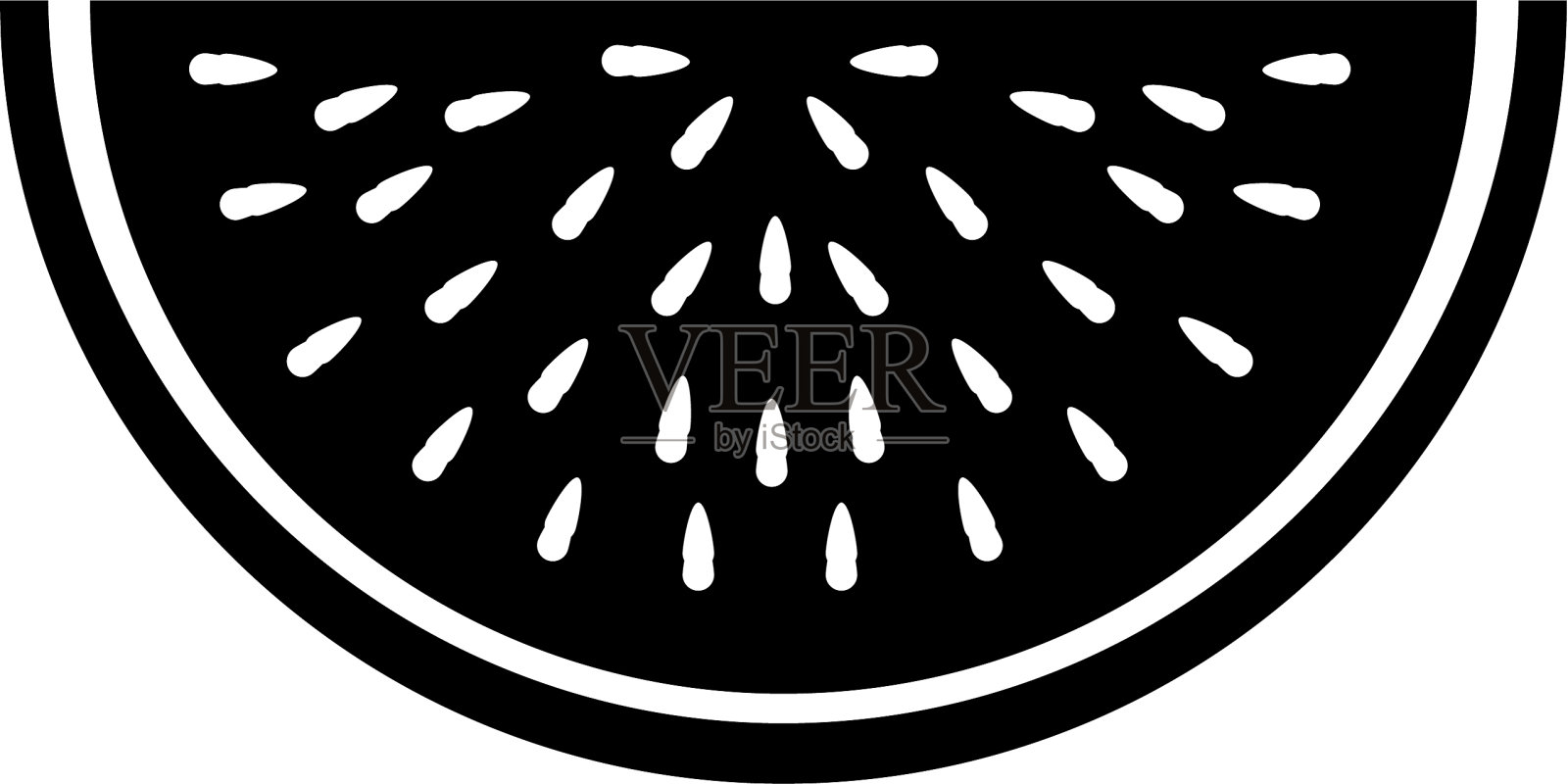 西瓜热带水果图标设计元素图片