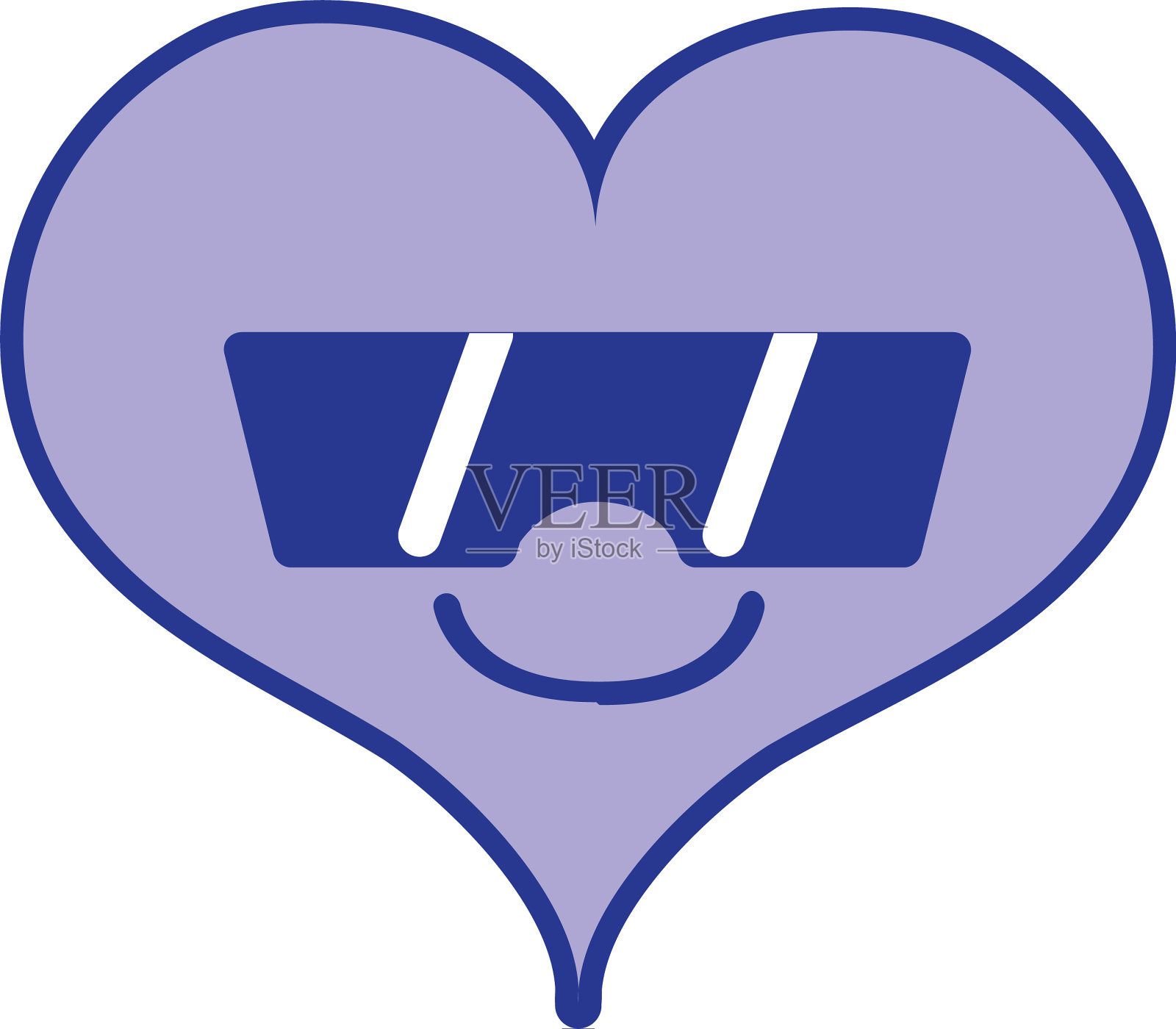 充满色彩的微笑心的激情可爱与设计元素图片