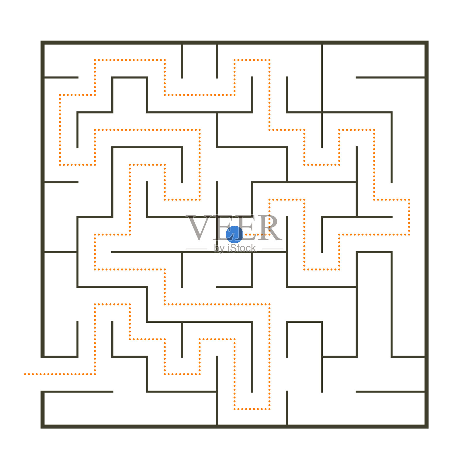 简单的迷宫设计元素图片