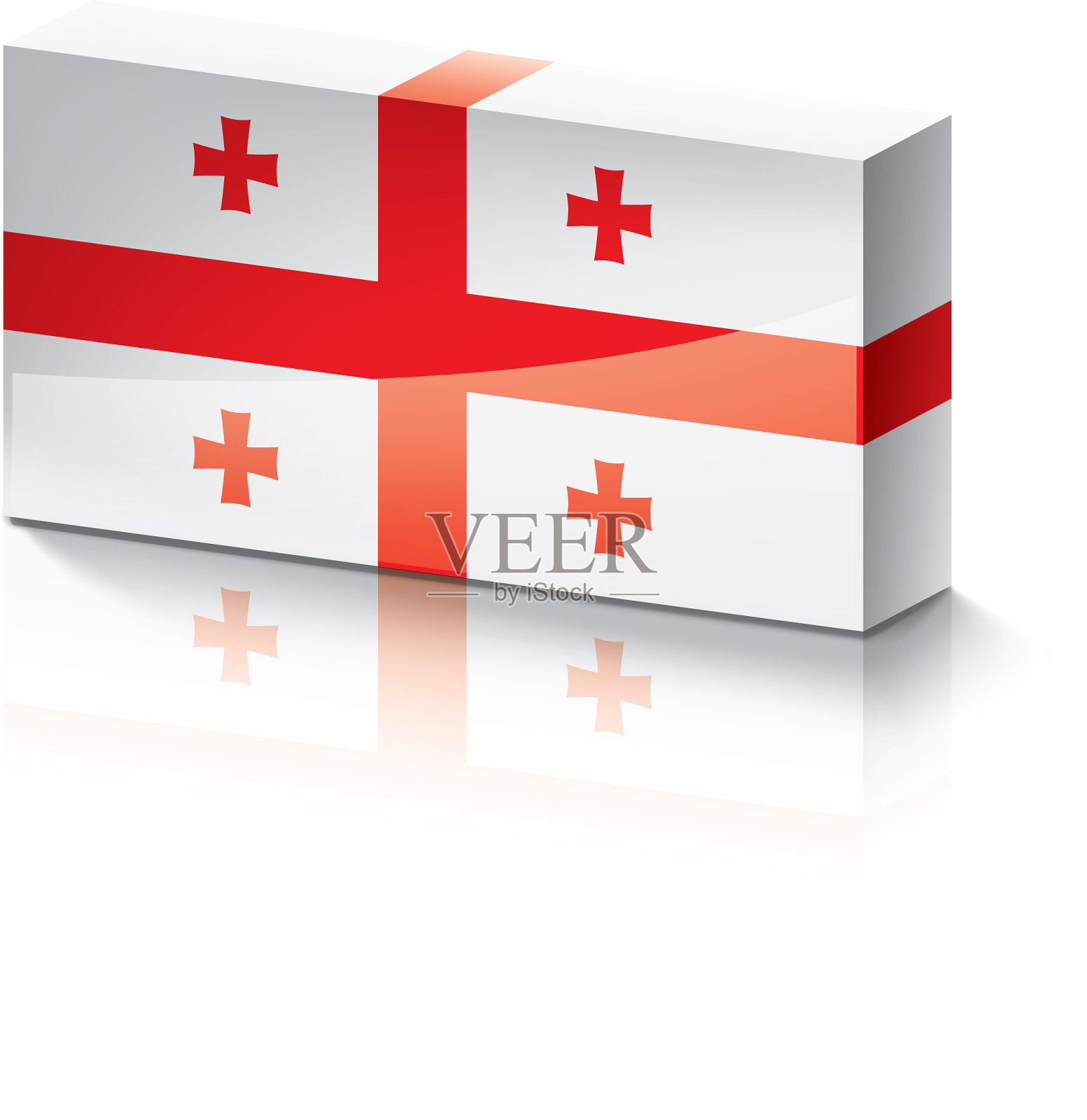 白色的乔治亚旗设计元素图片