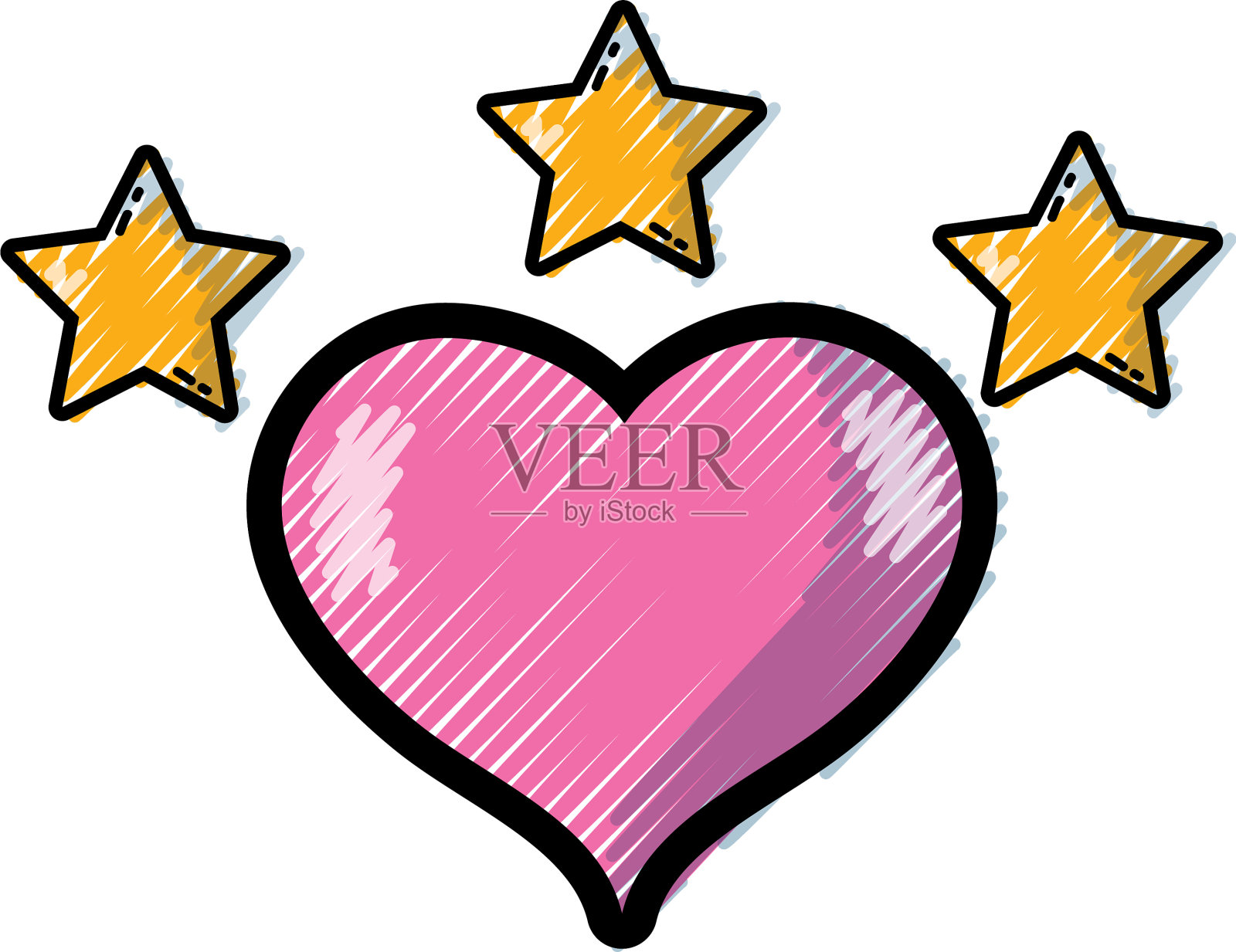 刻骨铭心的爱与星光闪耀设计元素图片