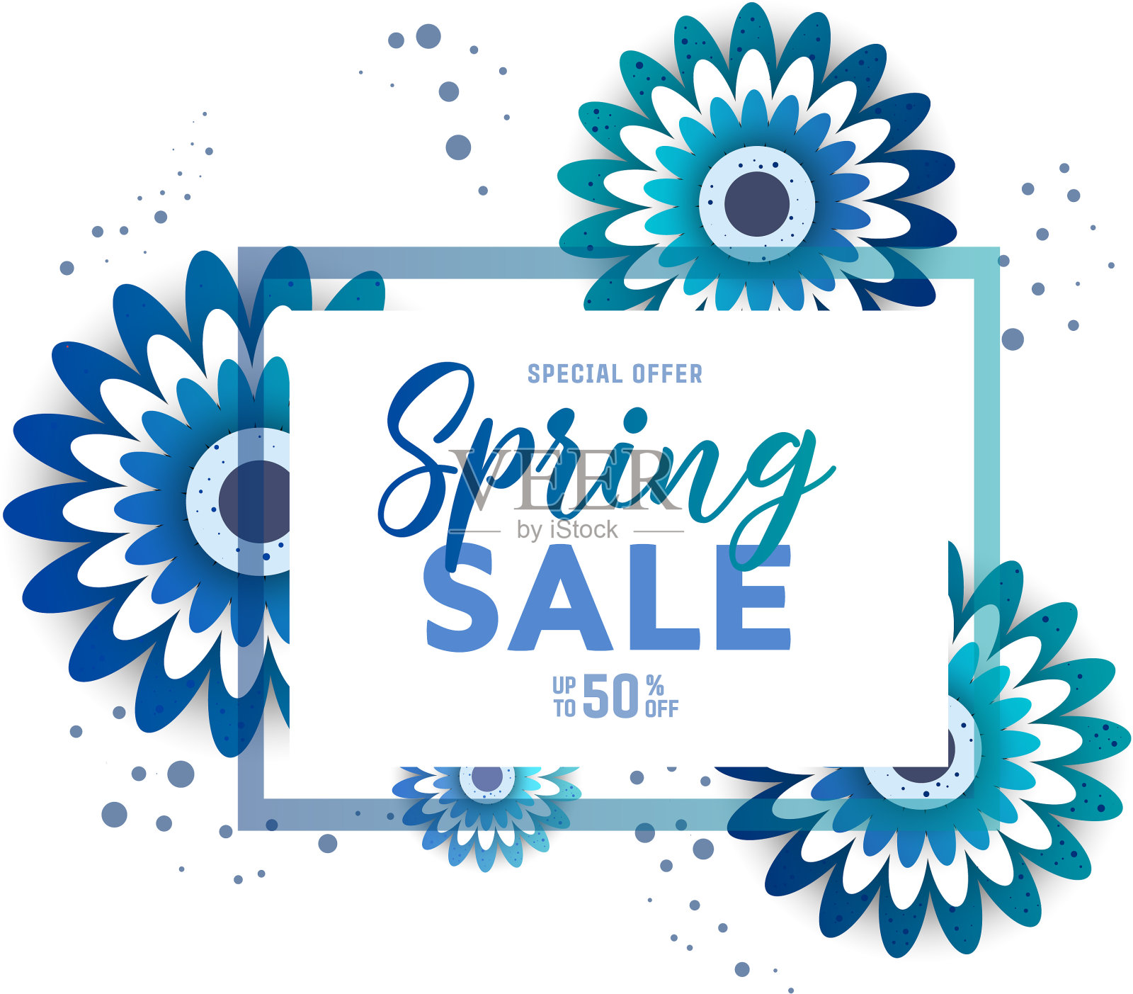 纸张艺术春季大甩卖设计模板素材