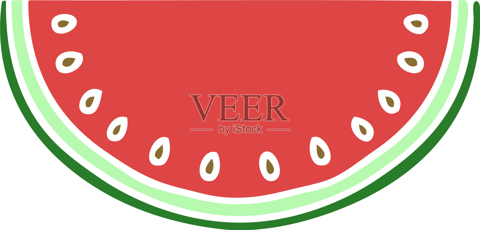 古怪的手绘卡通西瓜设计元素图片