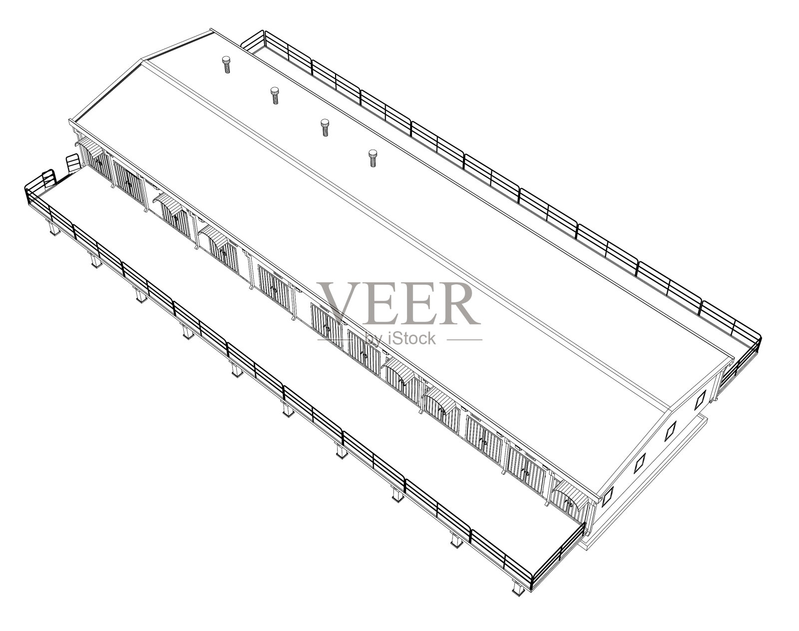 戴着一副金属框工业建筑设计元素图片