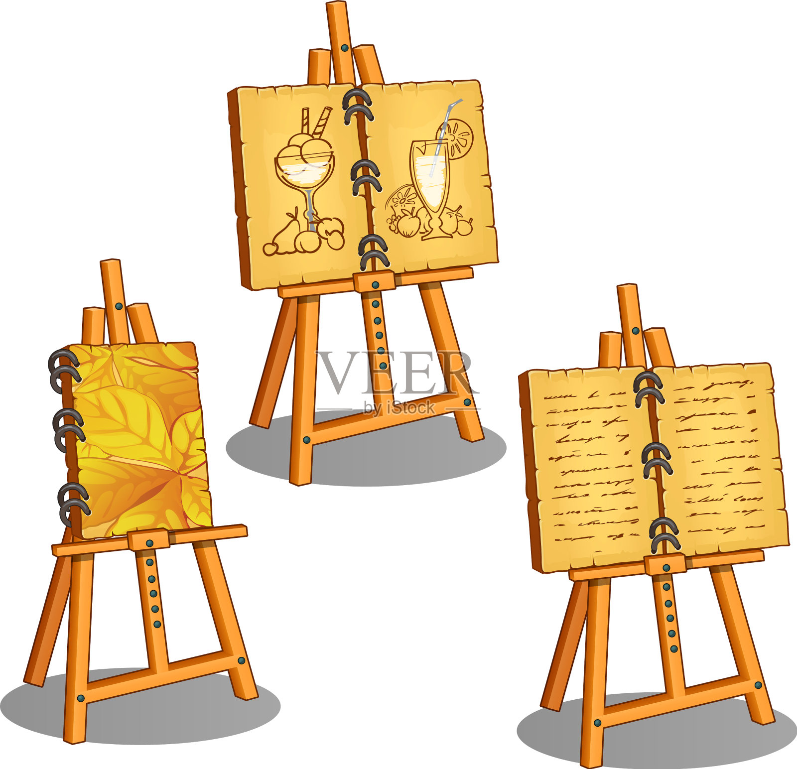 三幅不同的油画设计元素图片