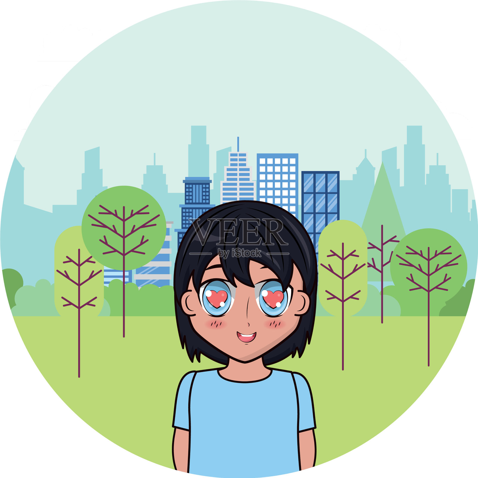 面对动漫人设计元素图片