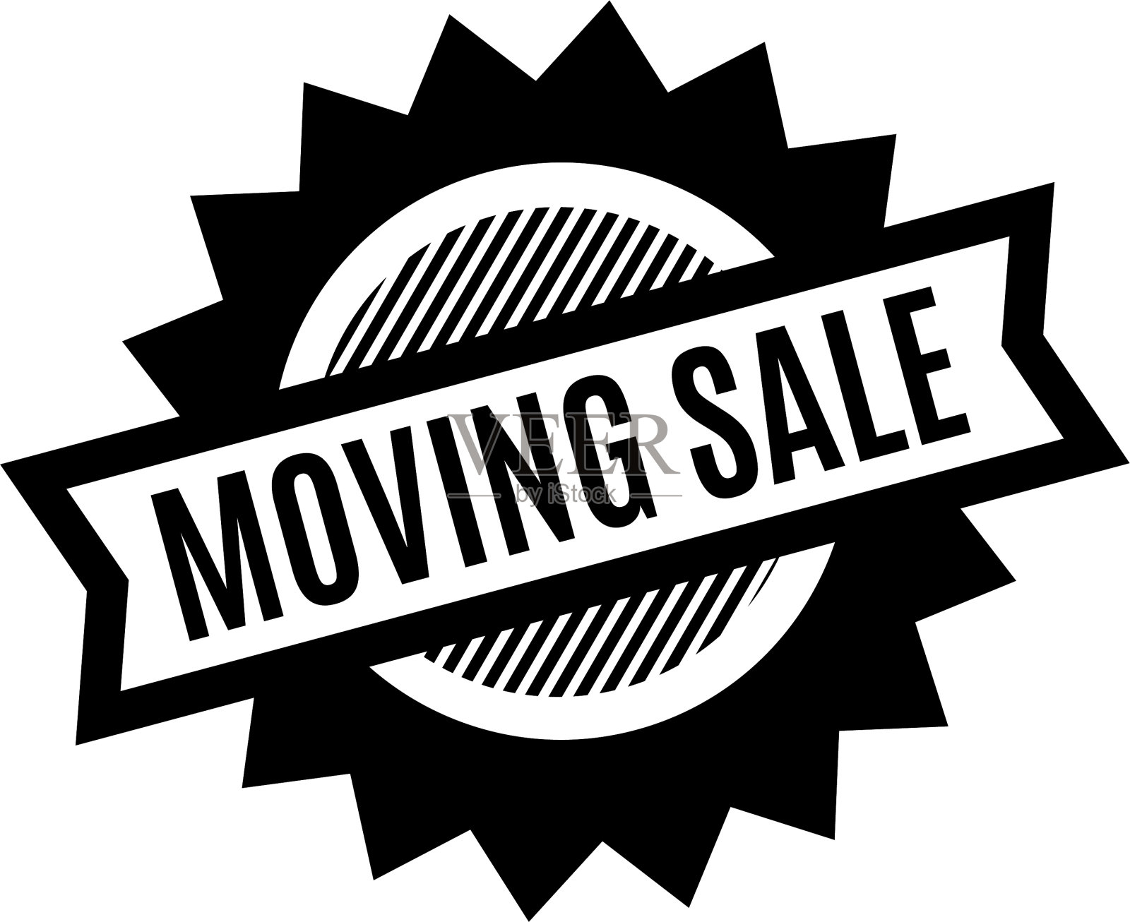 流动出售黑色邮票设计元素图片