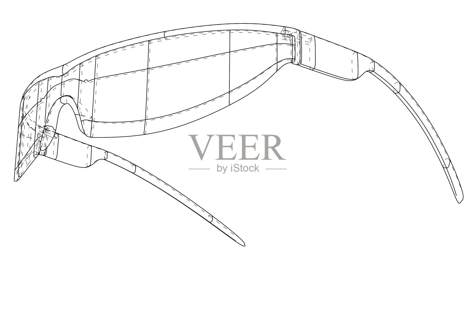 Vr虚拟现实眼镜概念设计元素图片