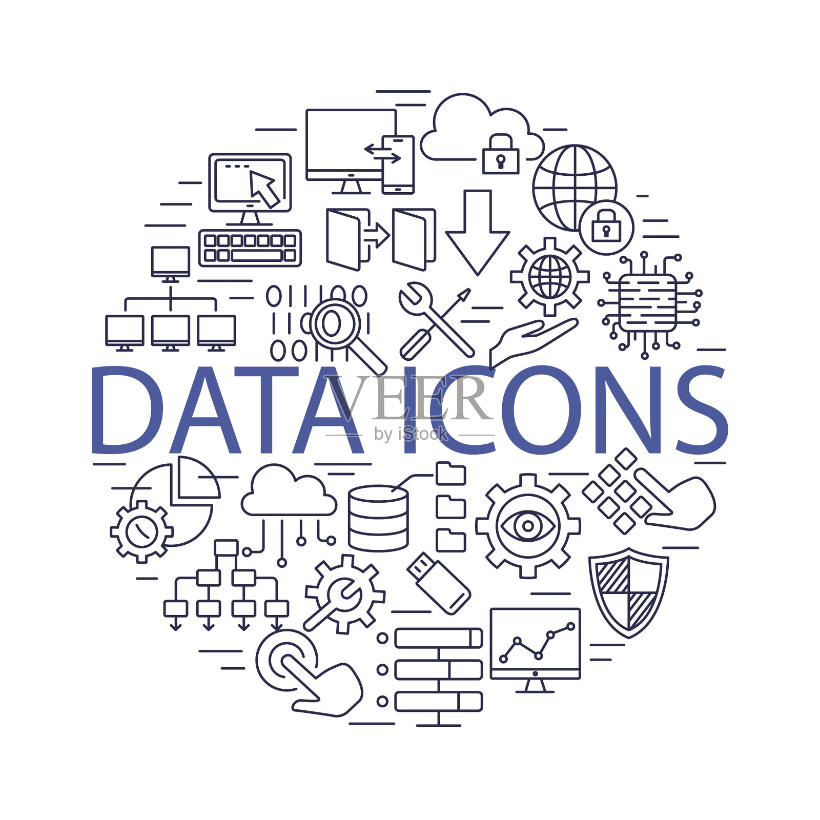 数据图标行集图标素材