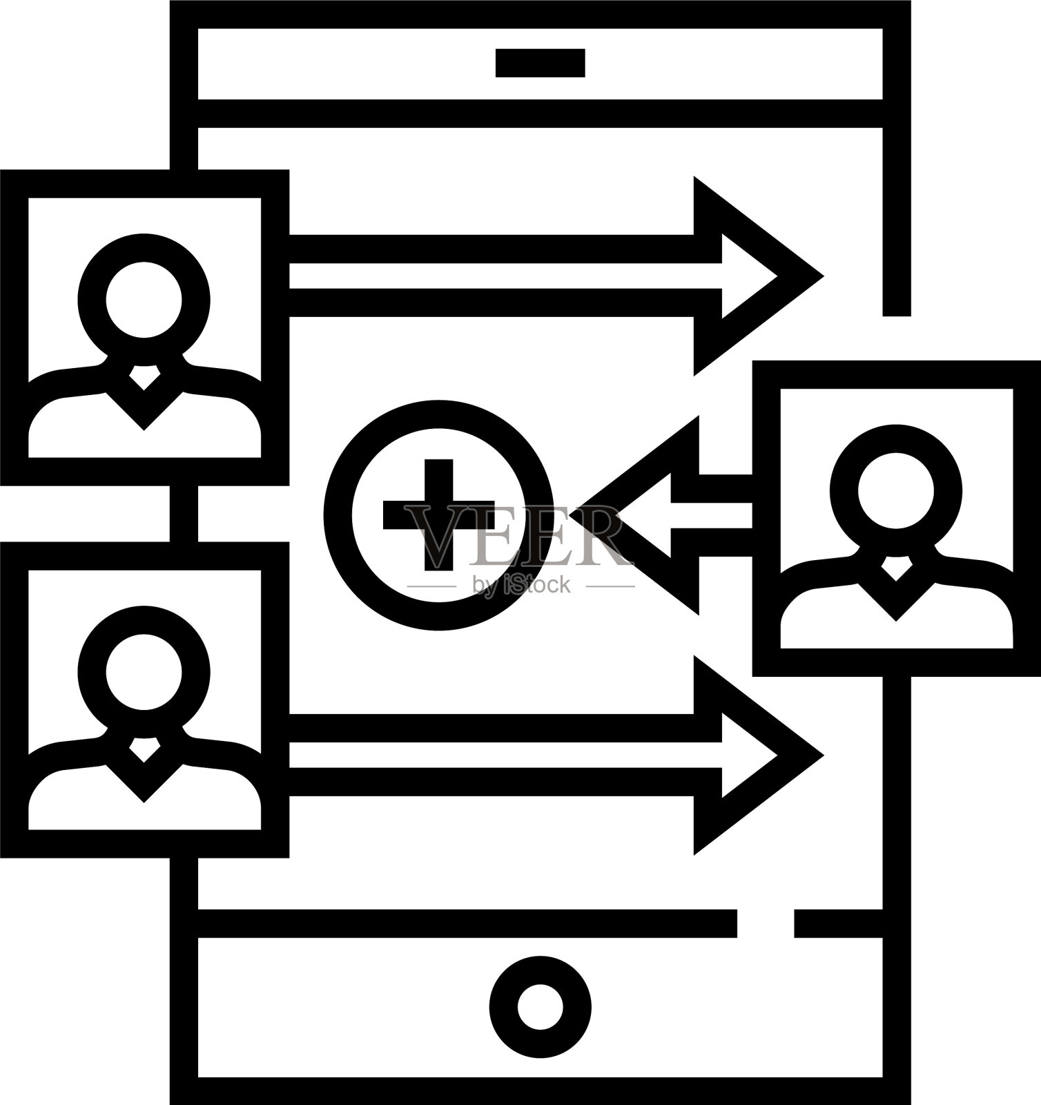 线的客流量设计元素图片