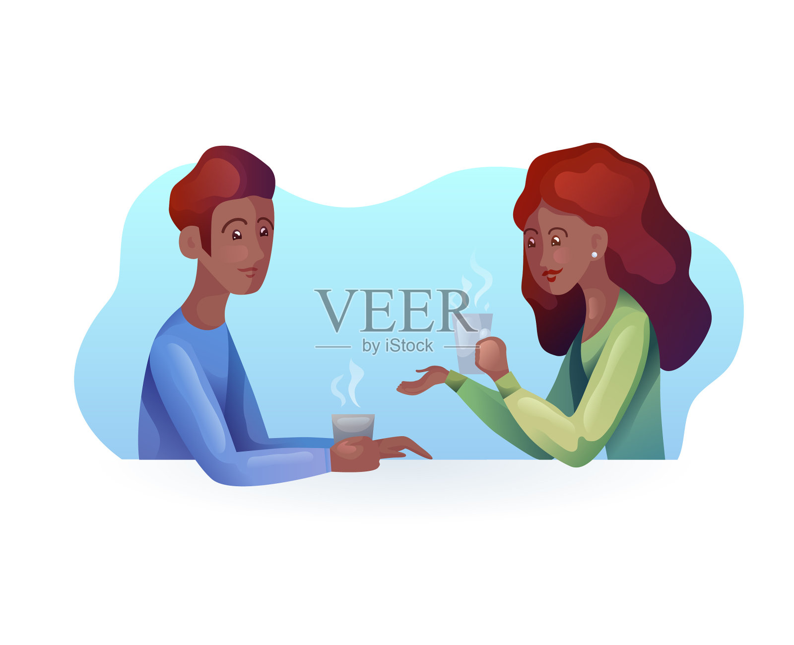 非洲女性和男性设计元素图片