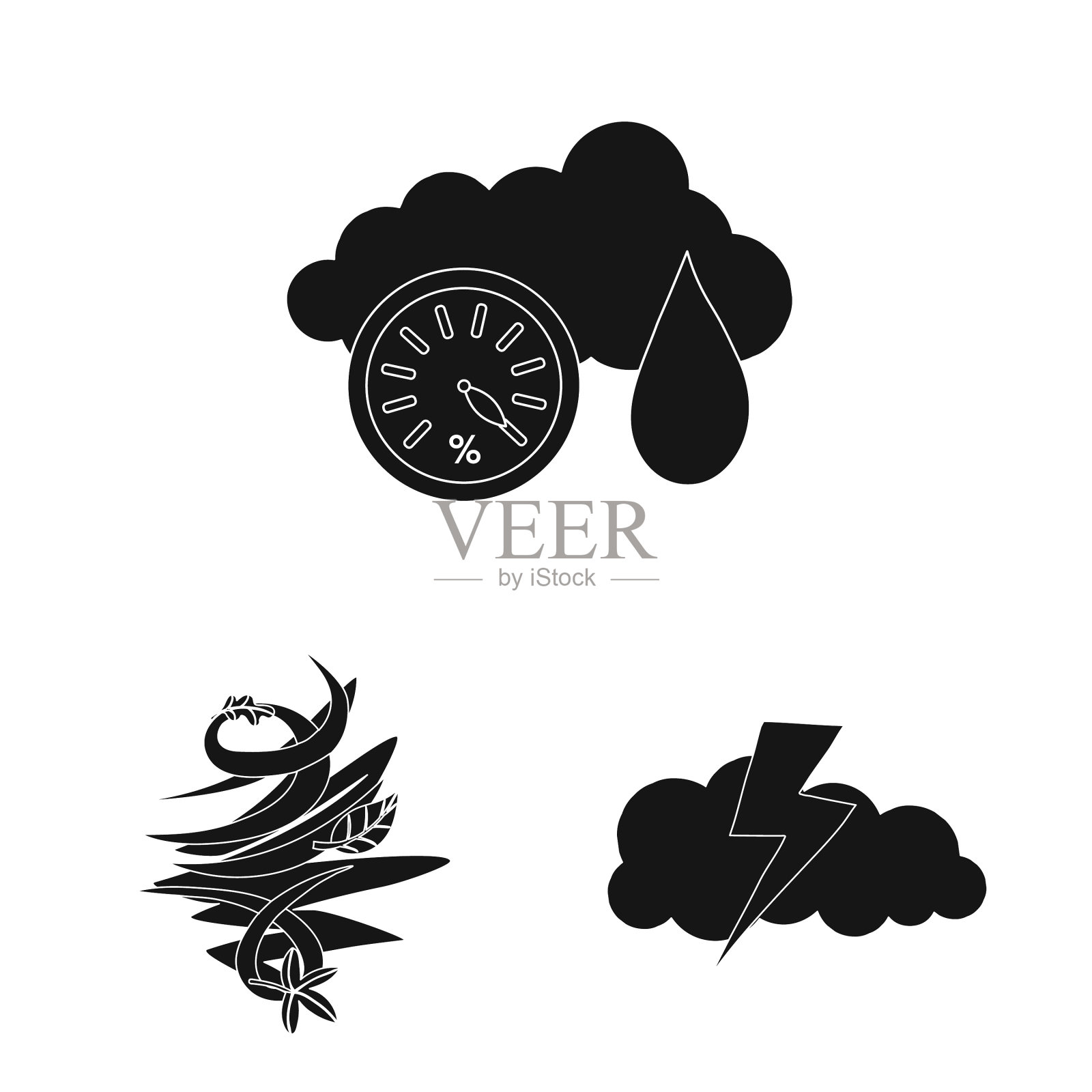 天气和气候标志图标素材