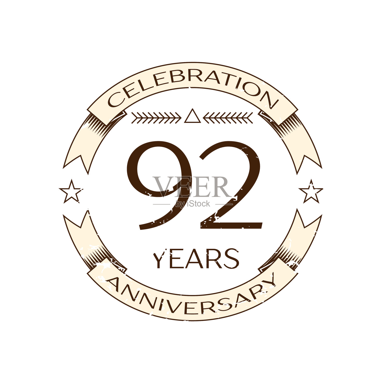 现实的92周年庆典插画图片素材