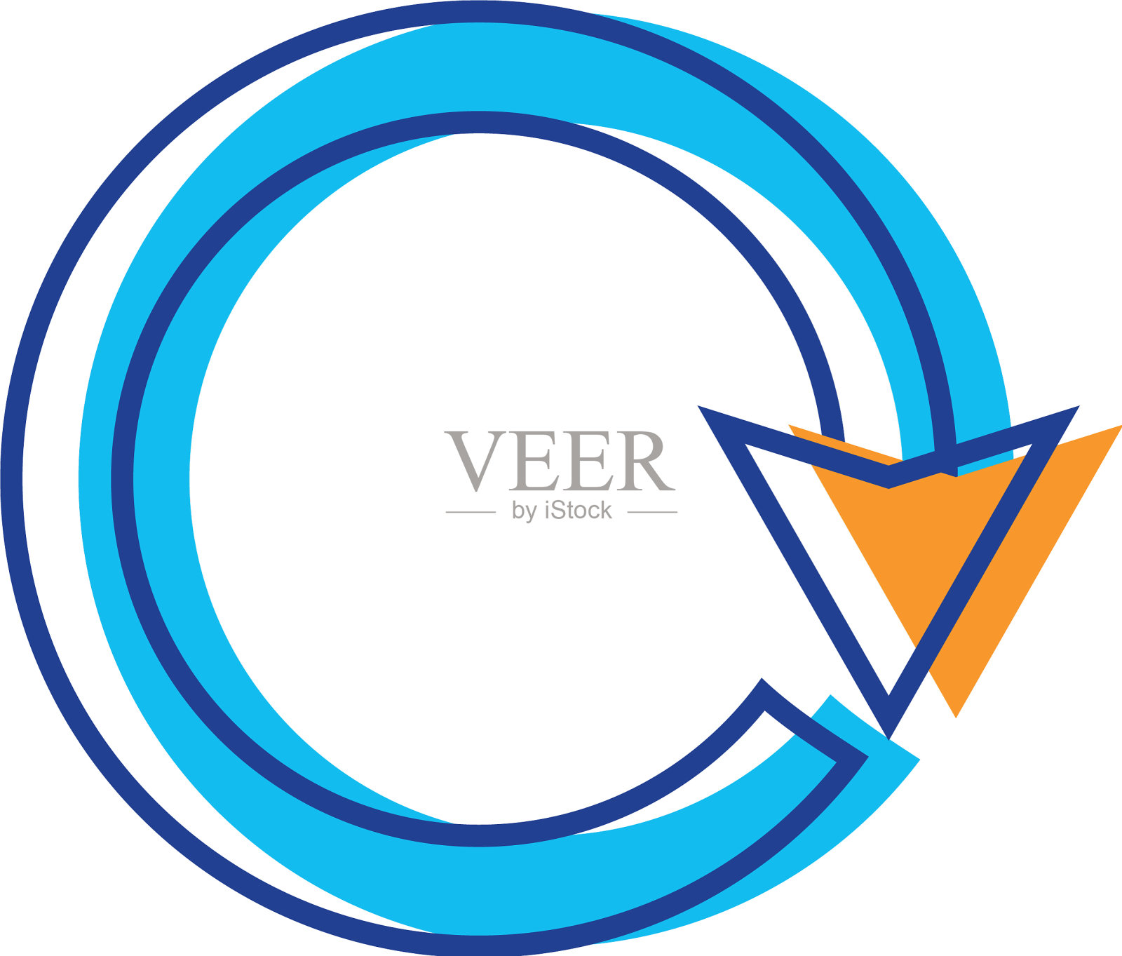 颜色箭头圆形标志加载进度图标素材