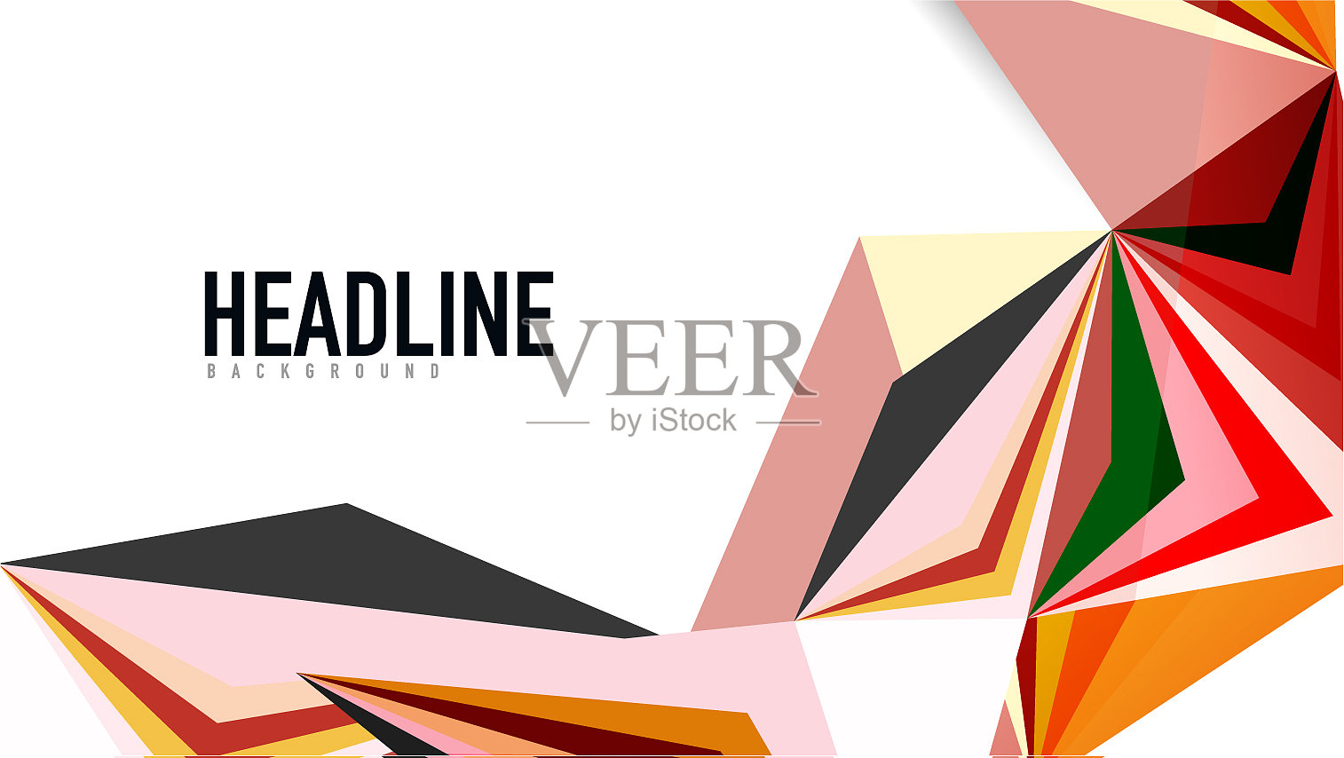 现代三角形表示模板插画图片素材