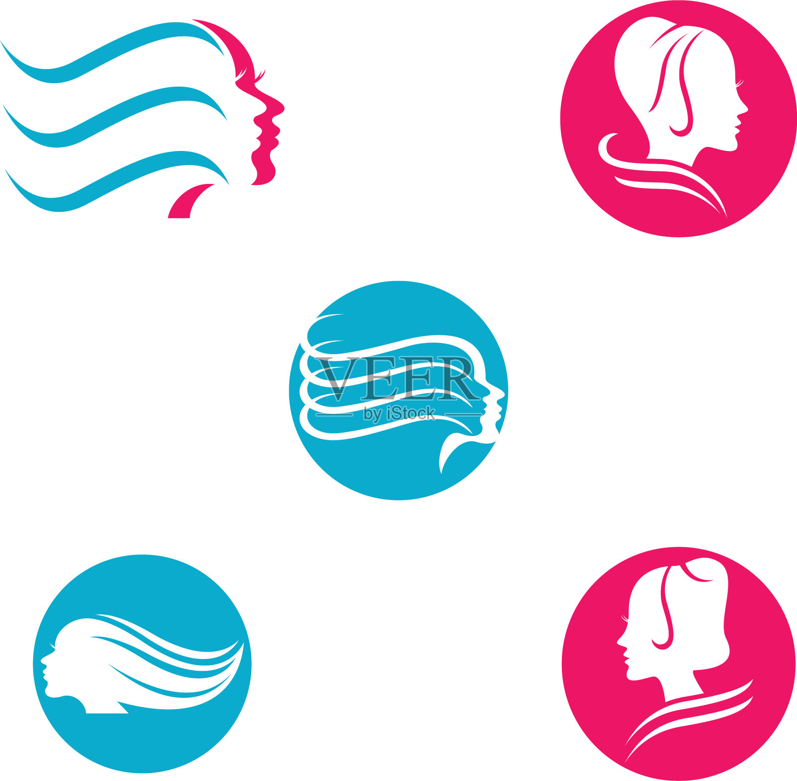 头发的象征插画图片素材