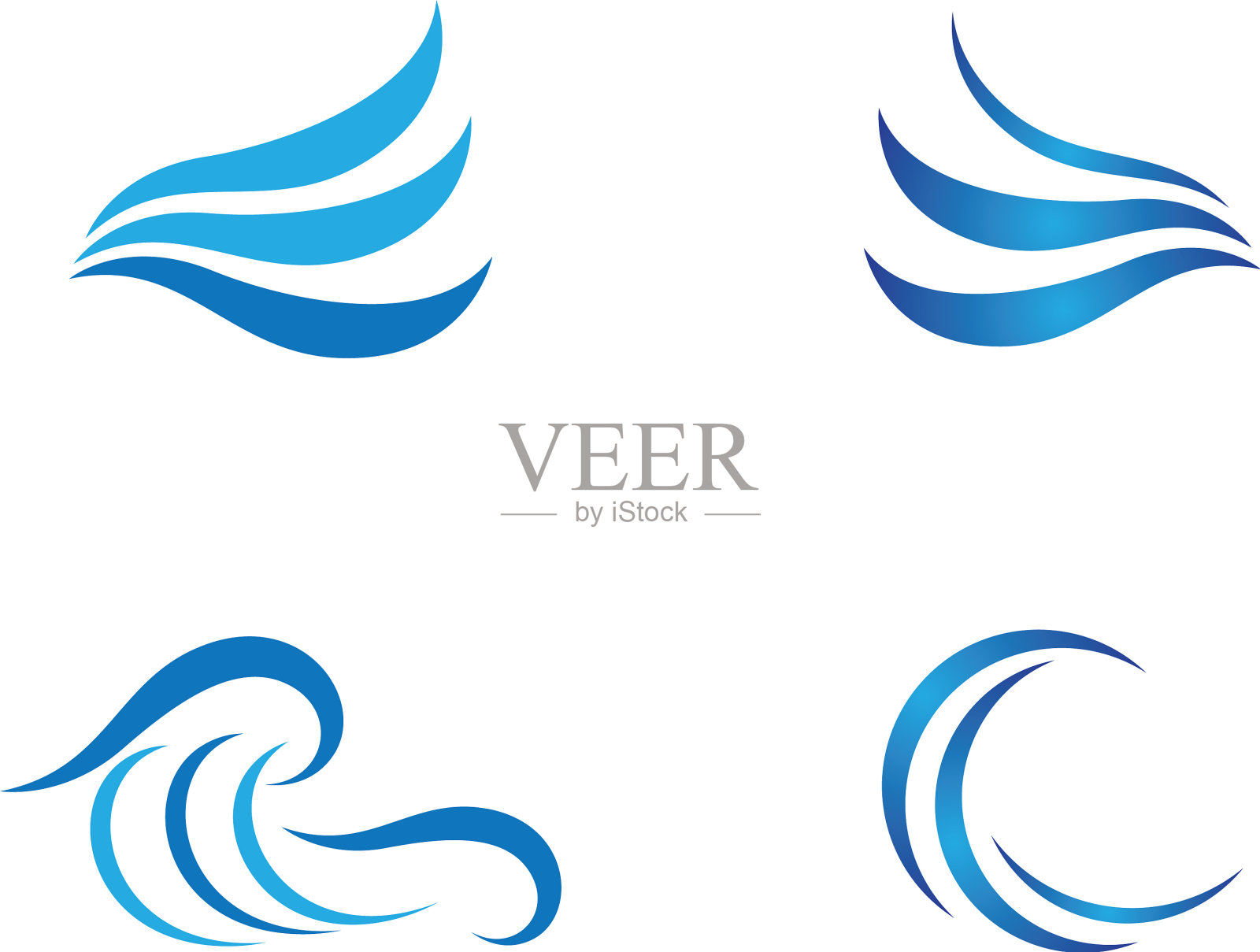 波的象征插画图片素材