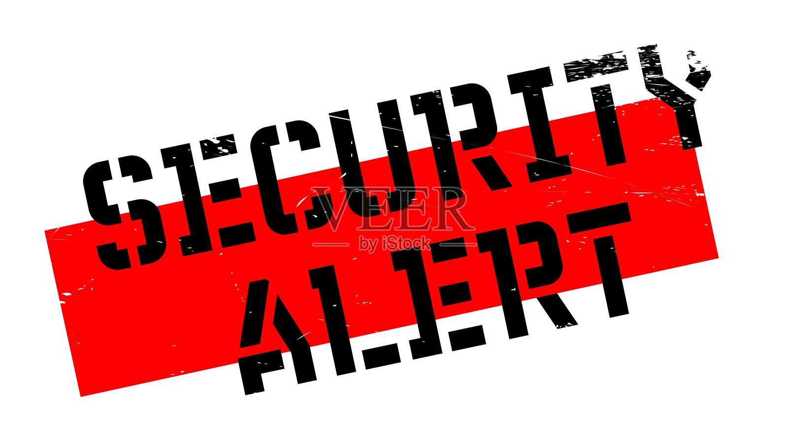 保安警报橡皮图章插画图片素材