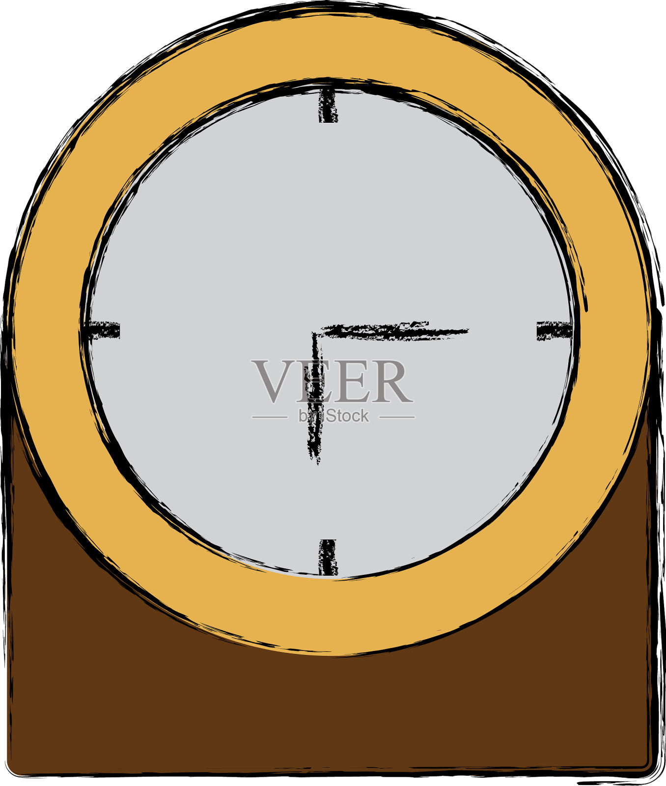 时钟图标图像放大插画图片素材