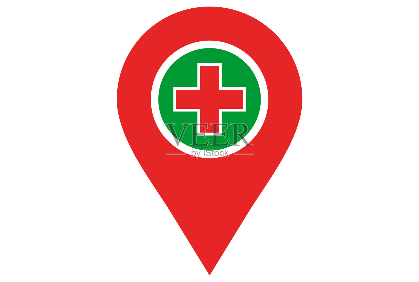 医院医疗位置标志图标插画图片素材