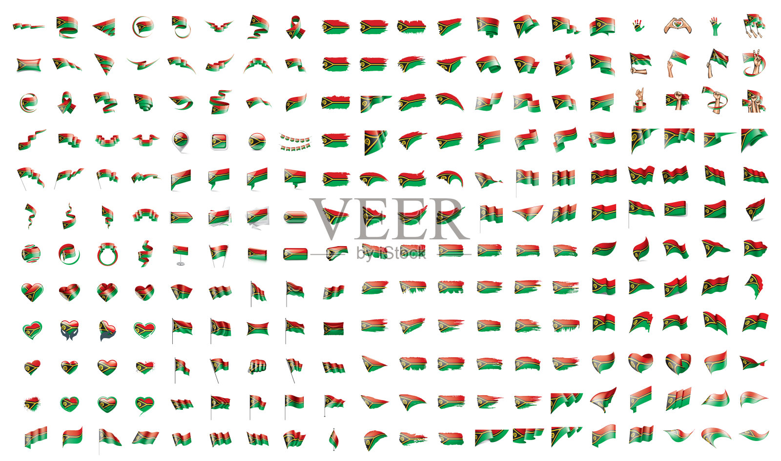 很多瓦努阿图的国旗插画图片素材