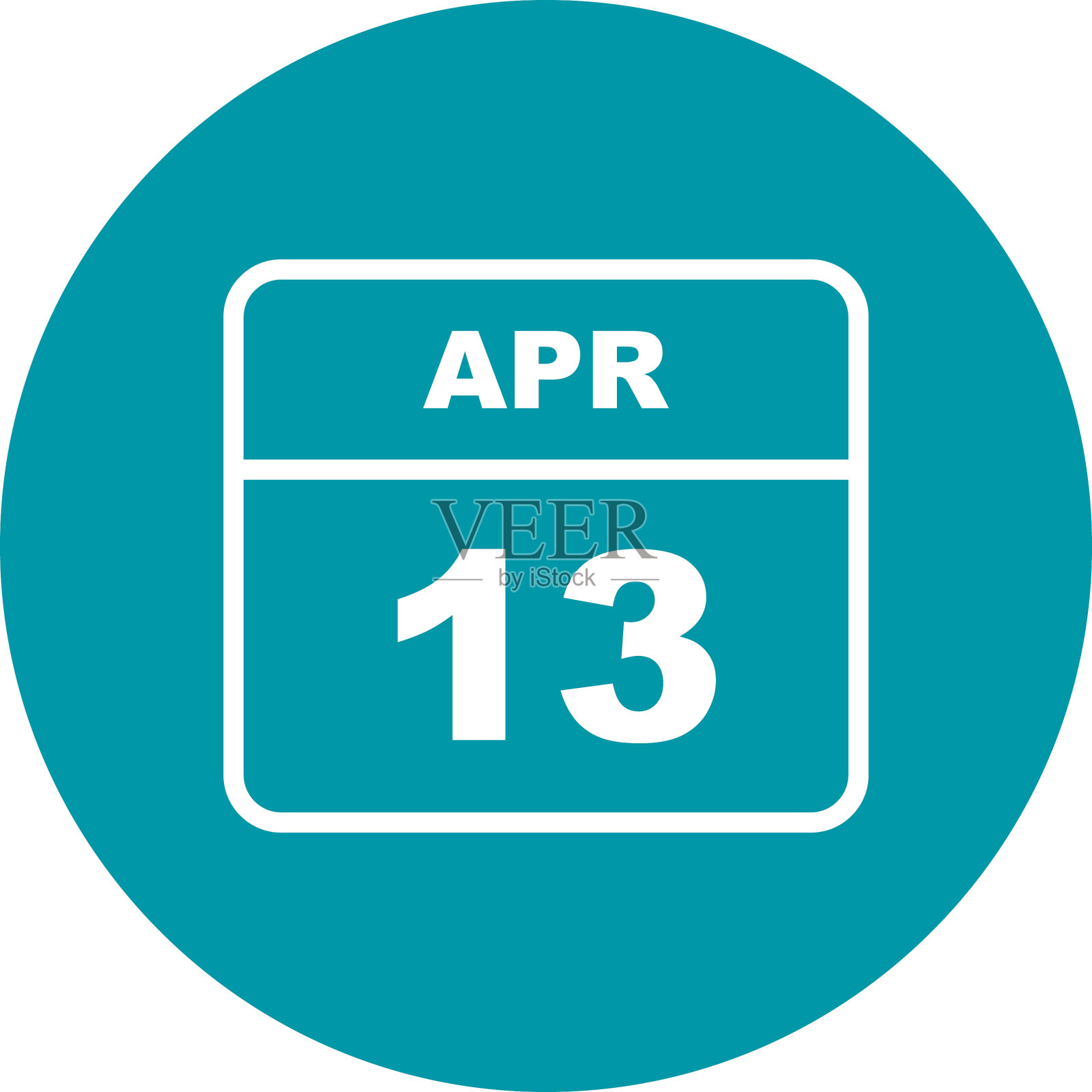 4月13日是单日日历插画图片素材