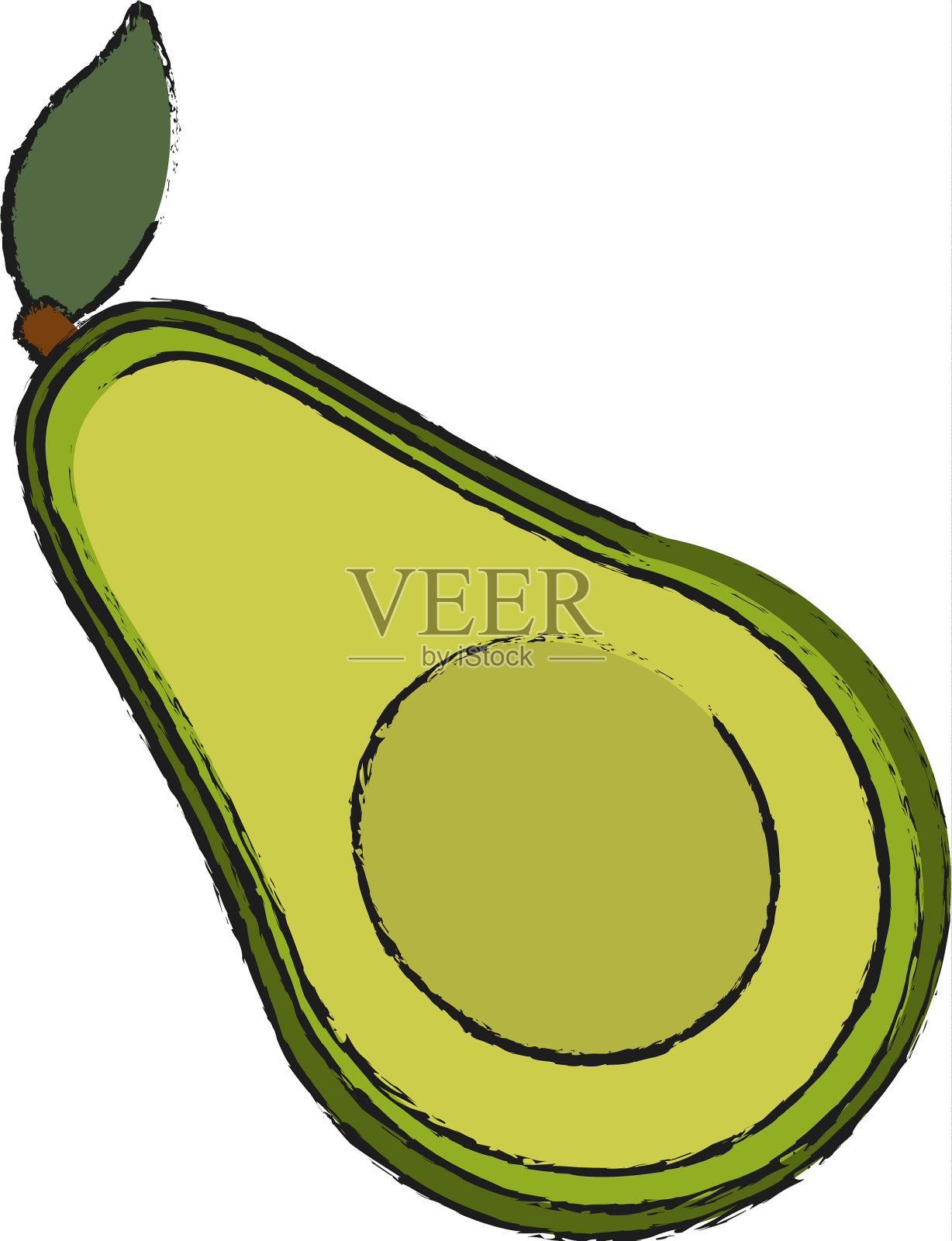 鳄梨好吃vegetale插画图片素材