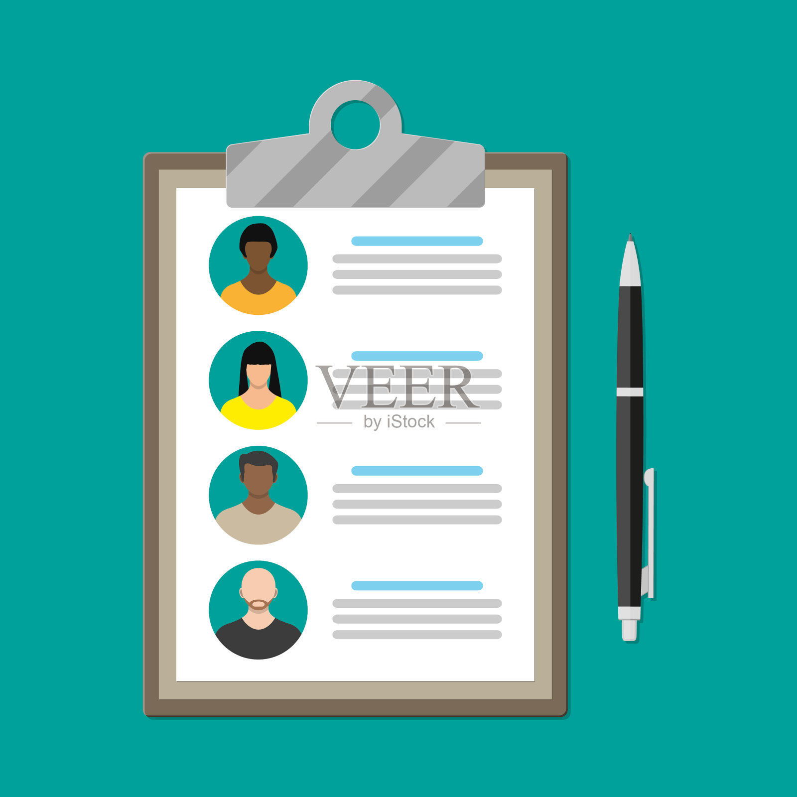 人力资源管理理念插画图片素材