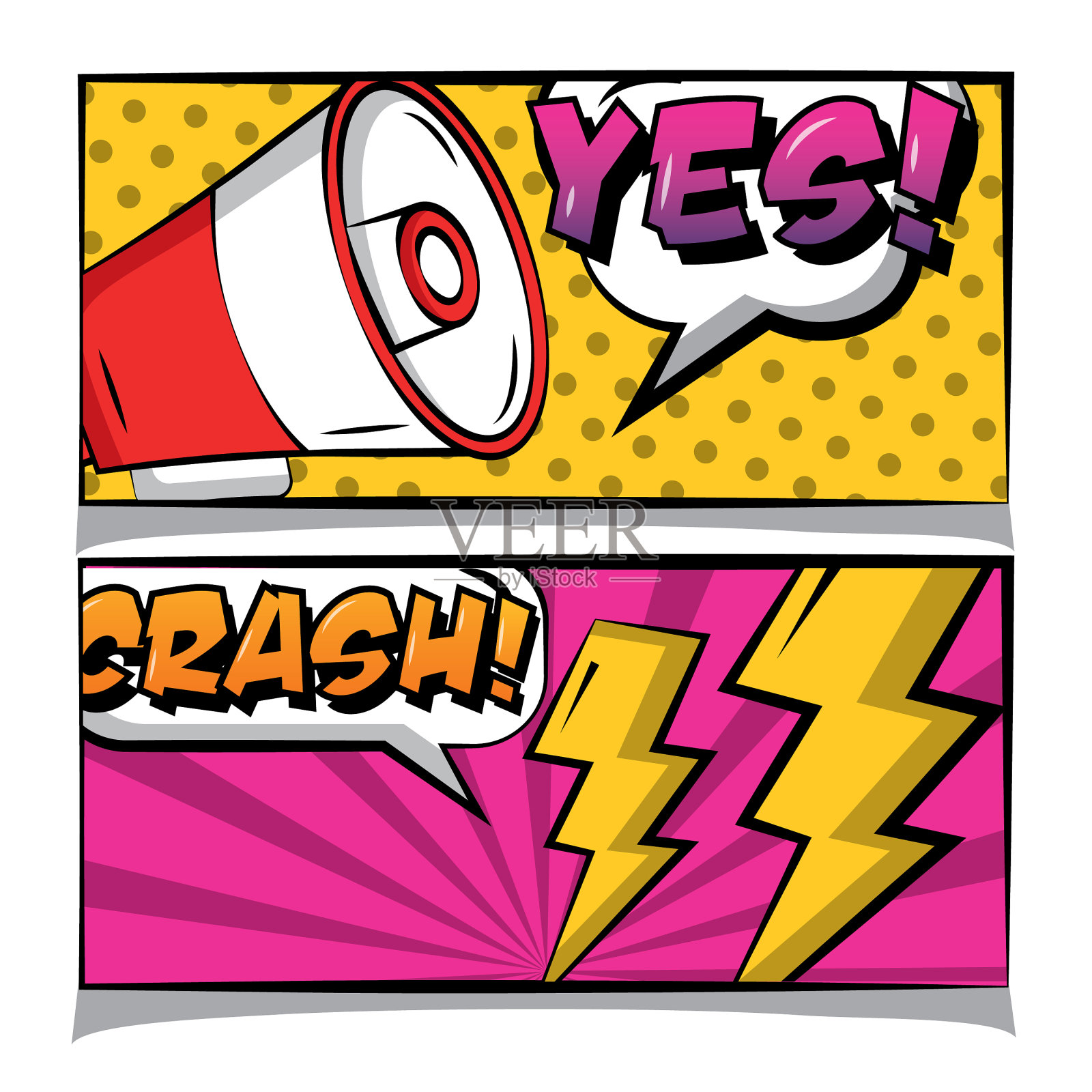 波普艺术漫画书插画图片素材