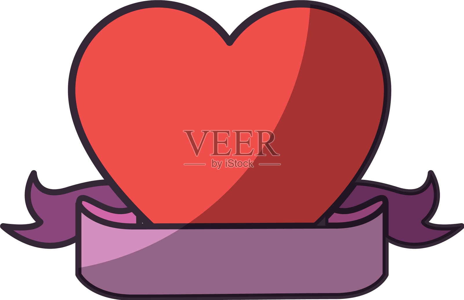 心与爱的卡通设计元素图片