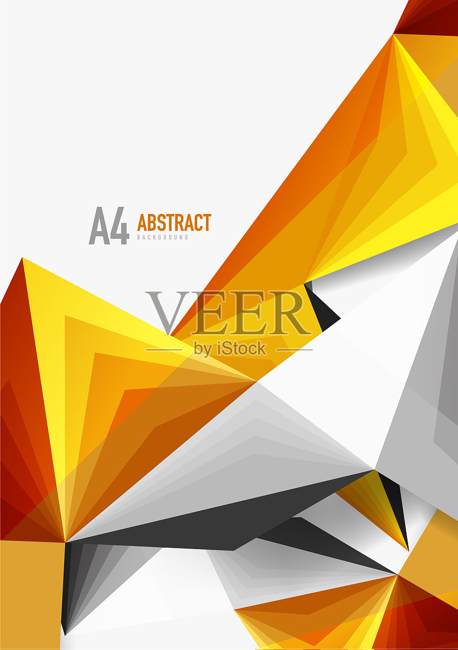 低多边形风格3d三角形线插画图片素材