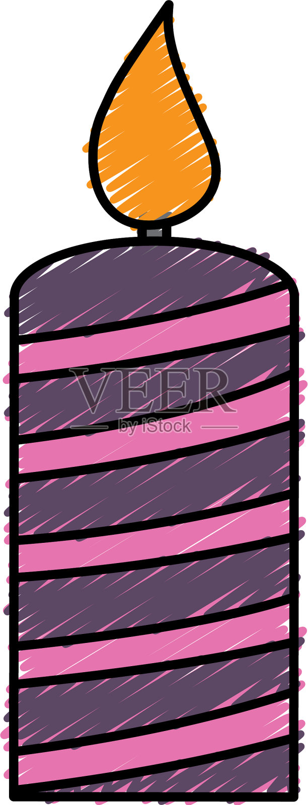 蜡烛图标图像设计元素图片