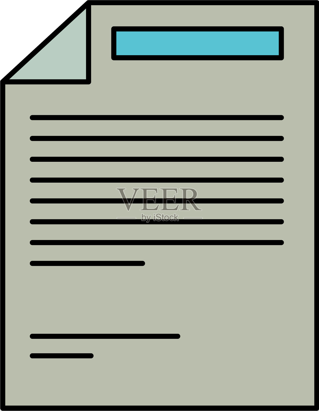 彩色剪影的纸张与文字插画图片素材