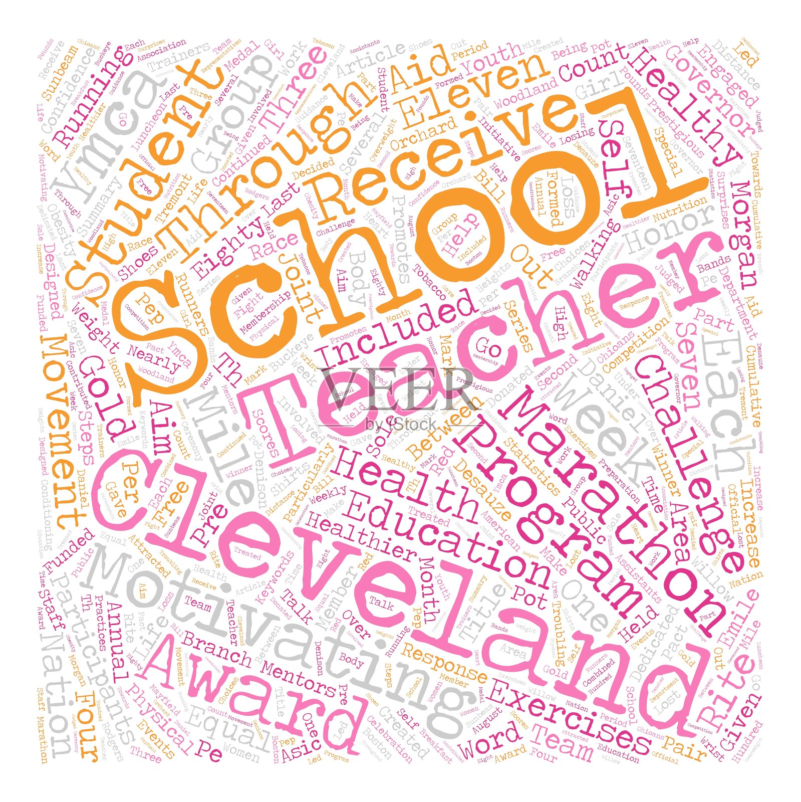 克利夫兰学校的目标是健康的学生和设计元素图片