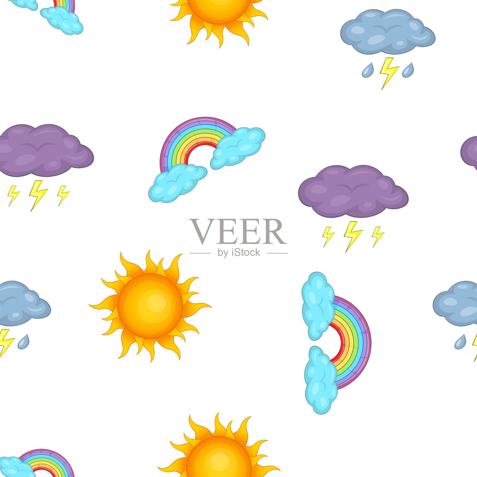 天气预报模式卡通风格插画图片素材