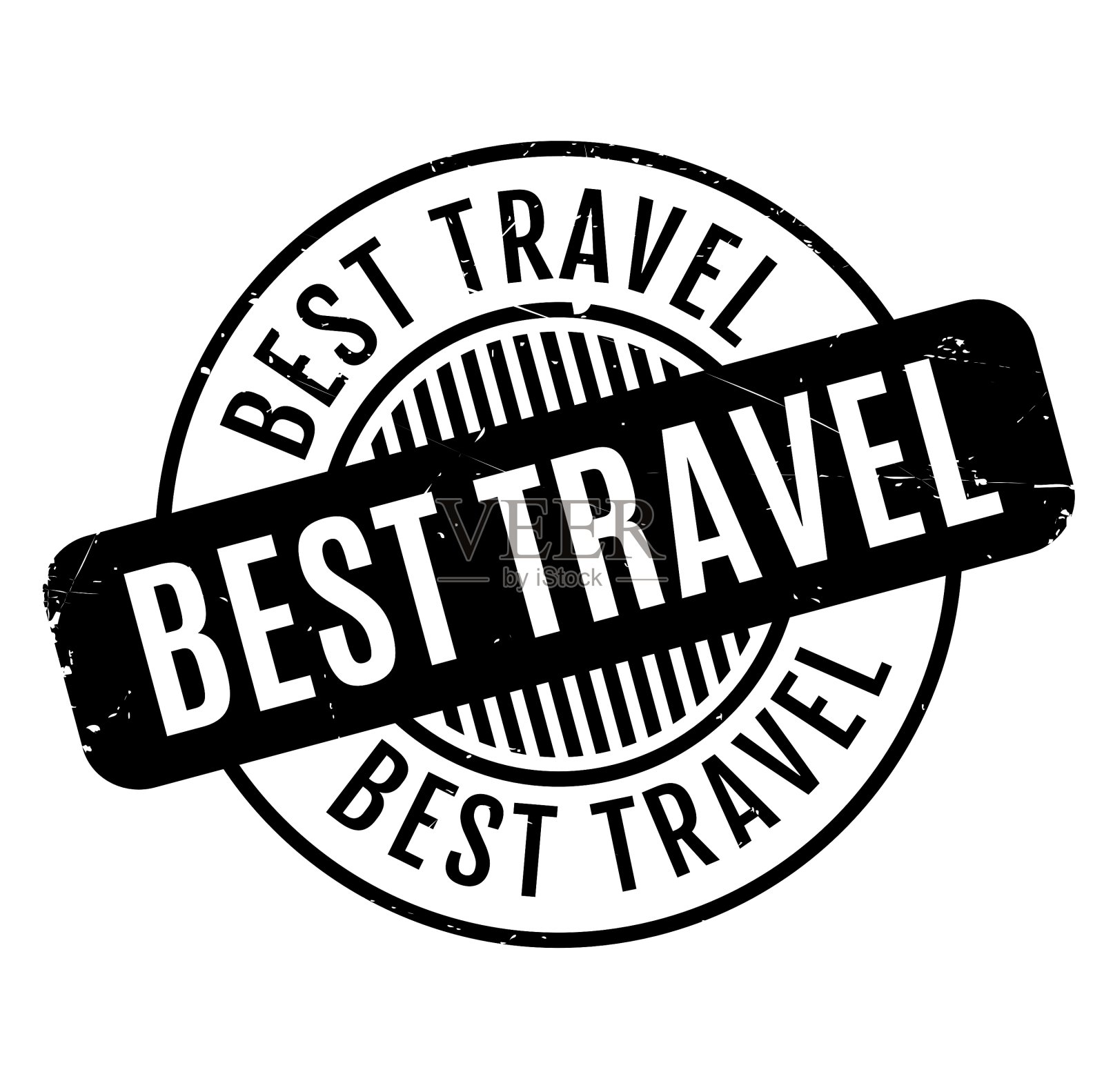 最佳旅行橡皮章插画图片素材