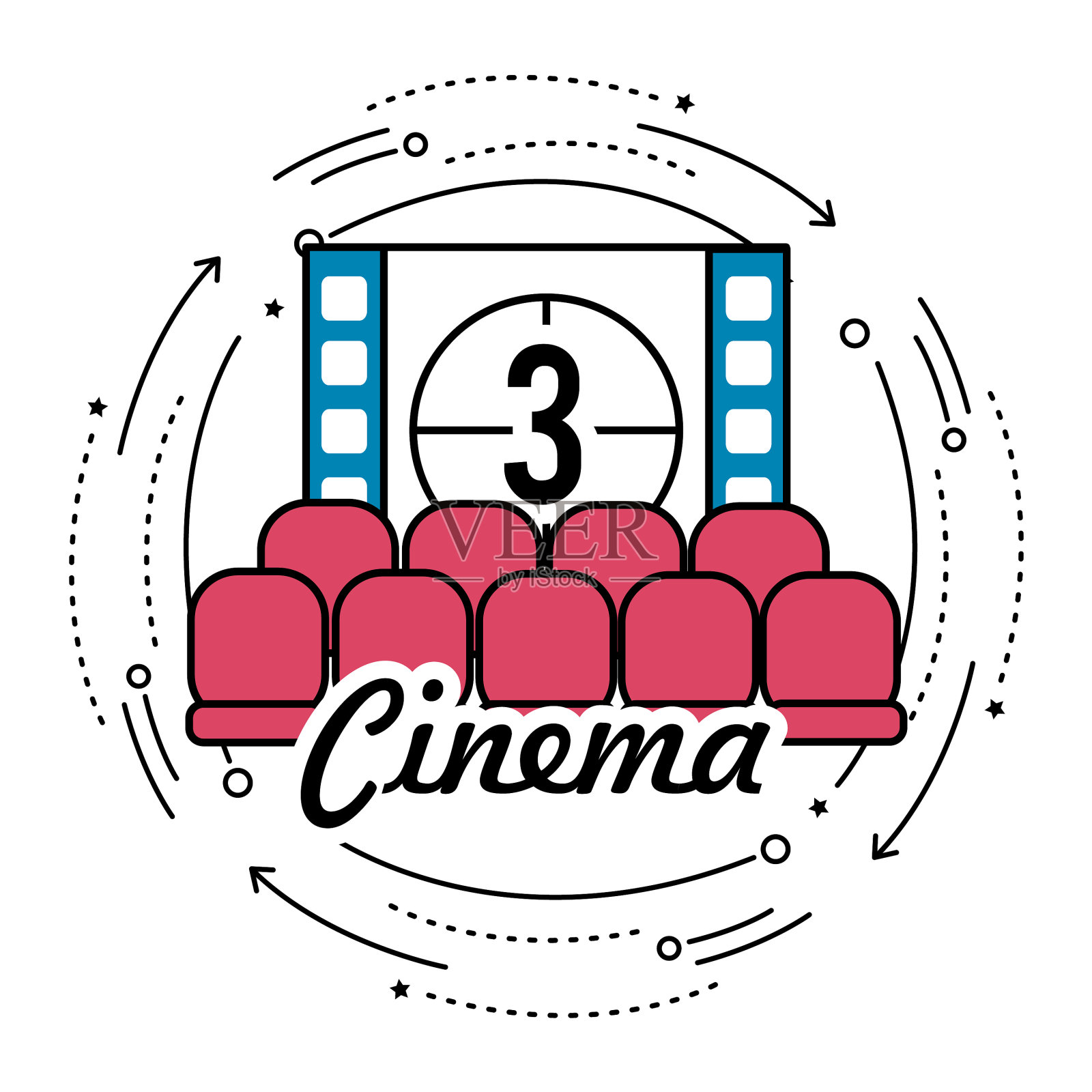 电影倒计时3号电影院设计元素图片