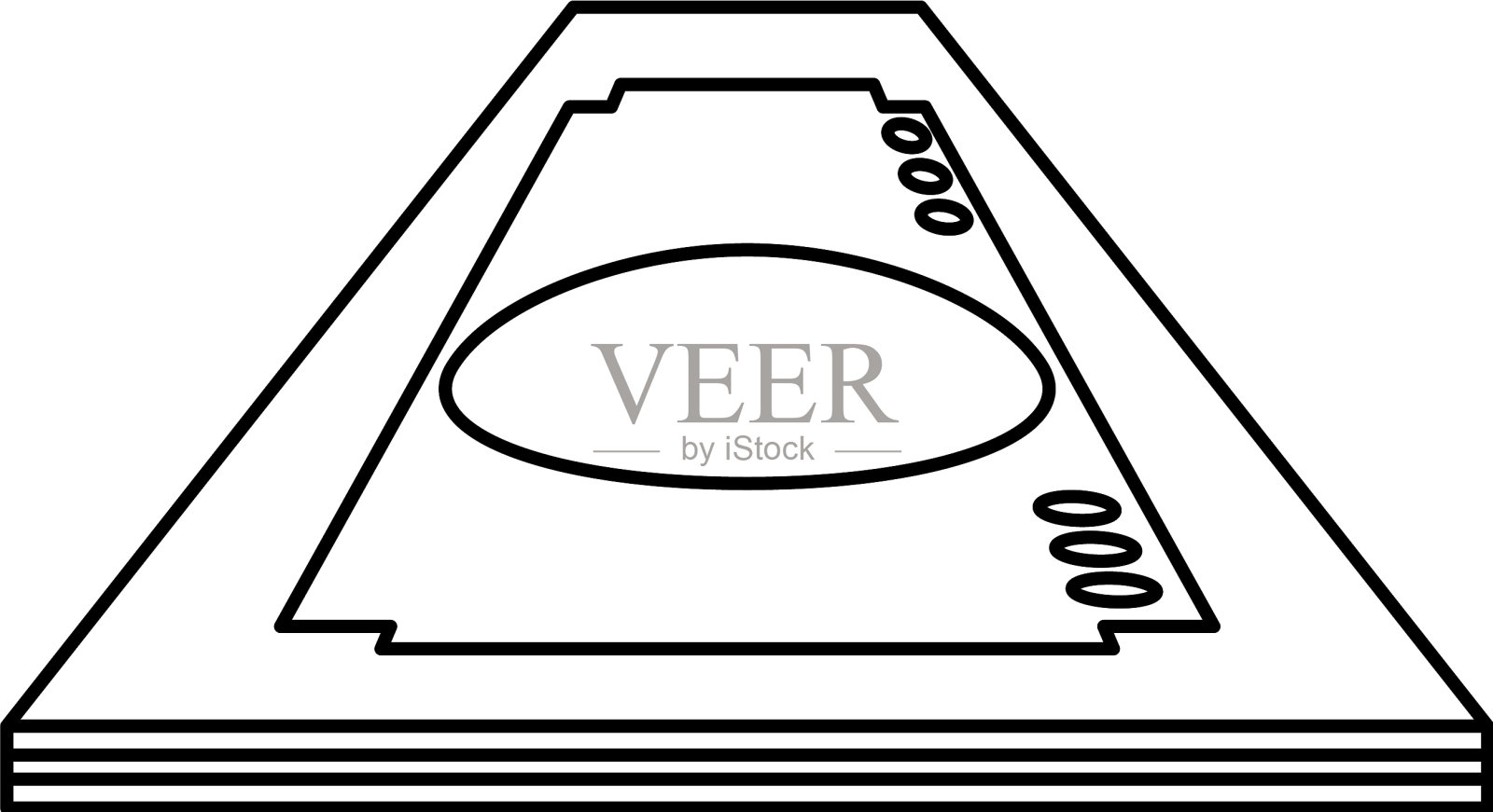 在白色背景上没有颜色的平线插画图片素材