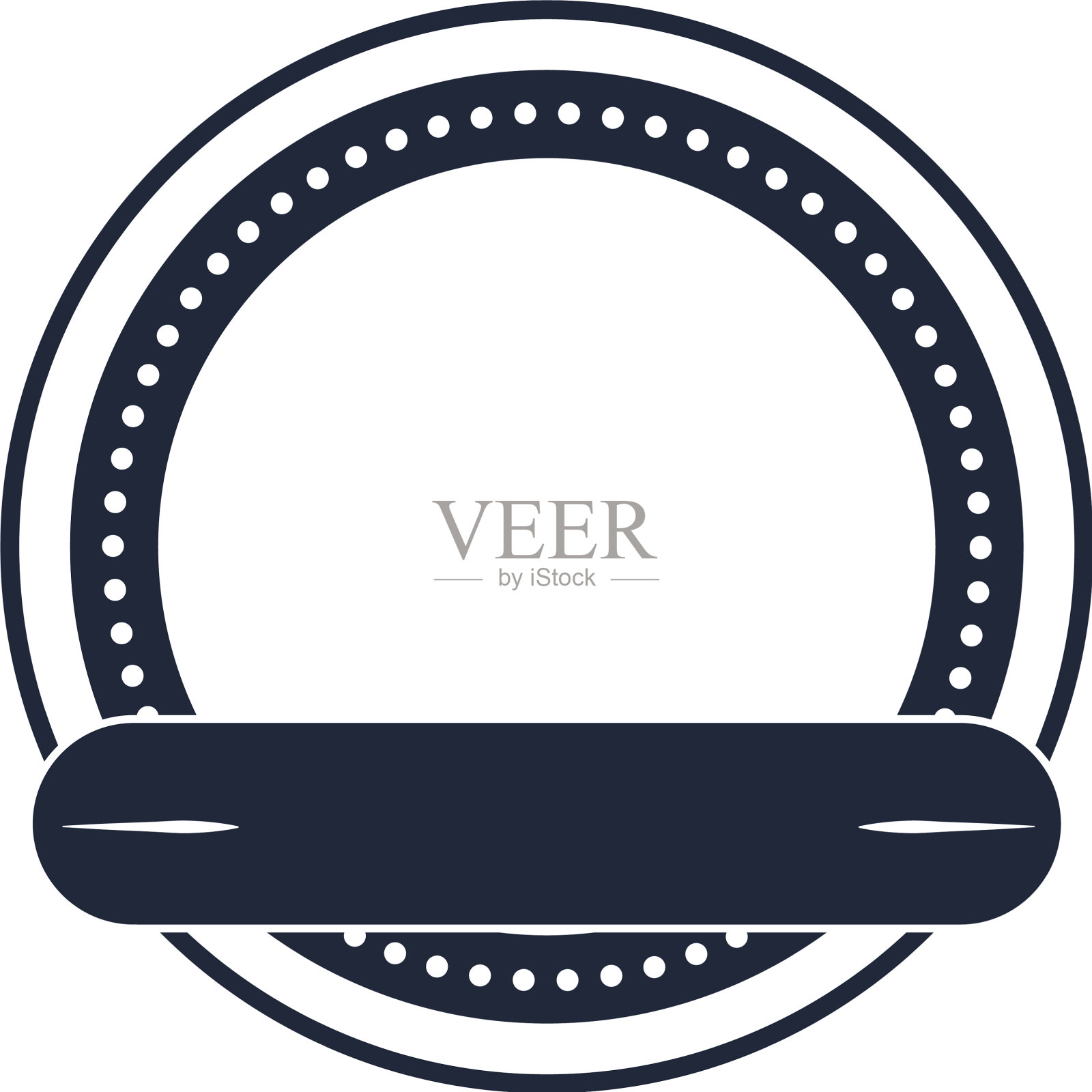 用缎带圈封邮票图标素材