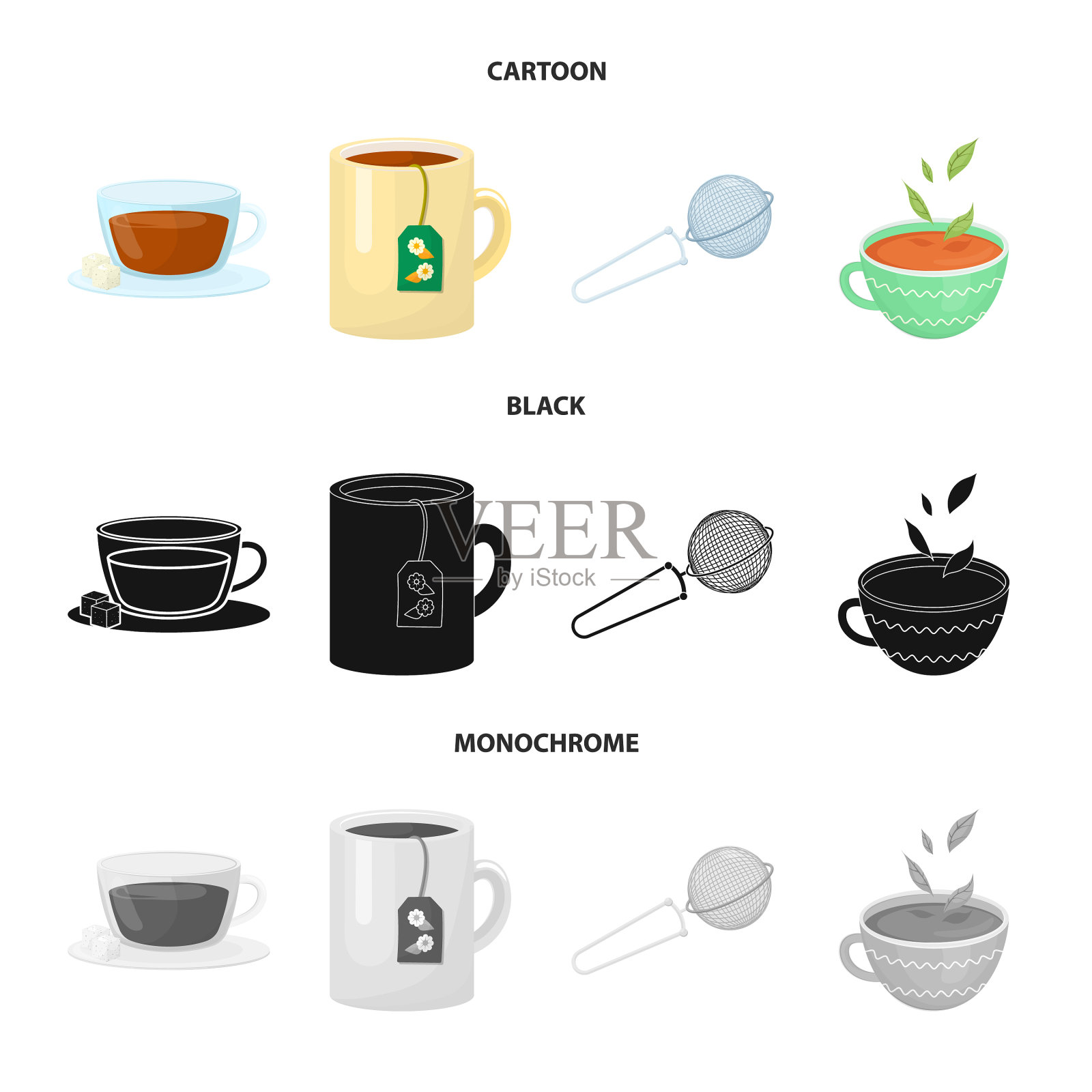 健康和花卉的象征插画图片素材