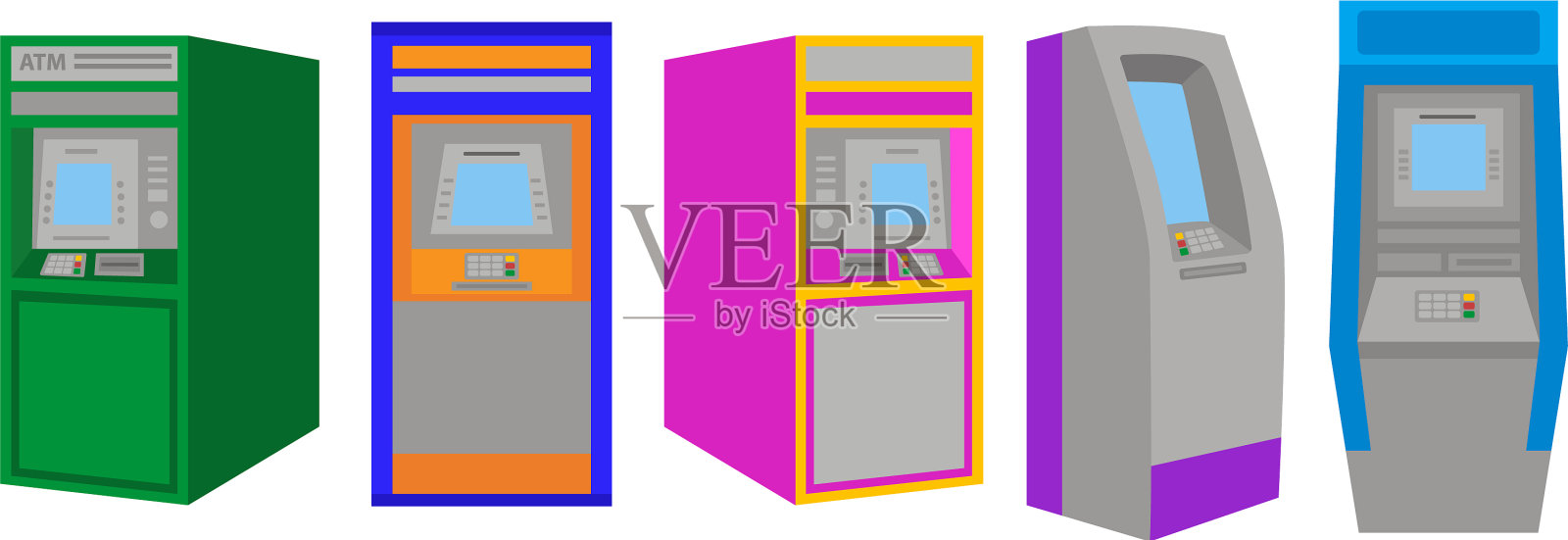 自动取款机插画图片素材