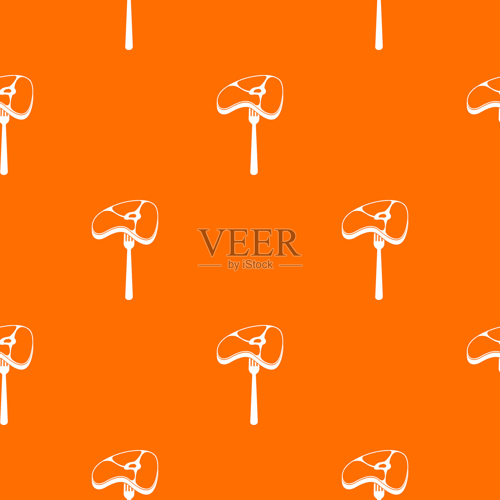 牛排模式无缝插画图片素材