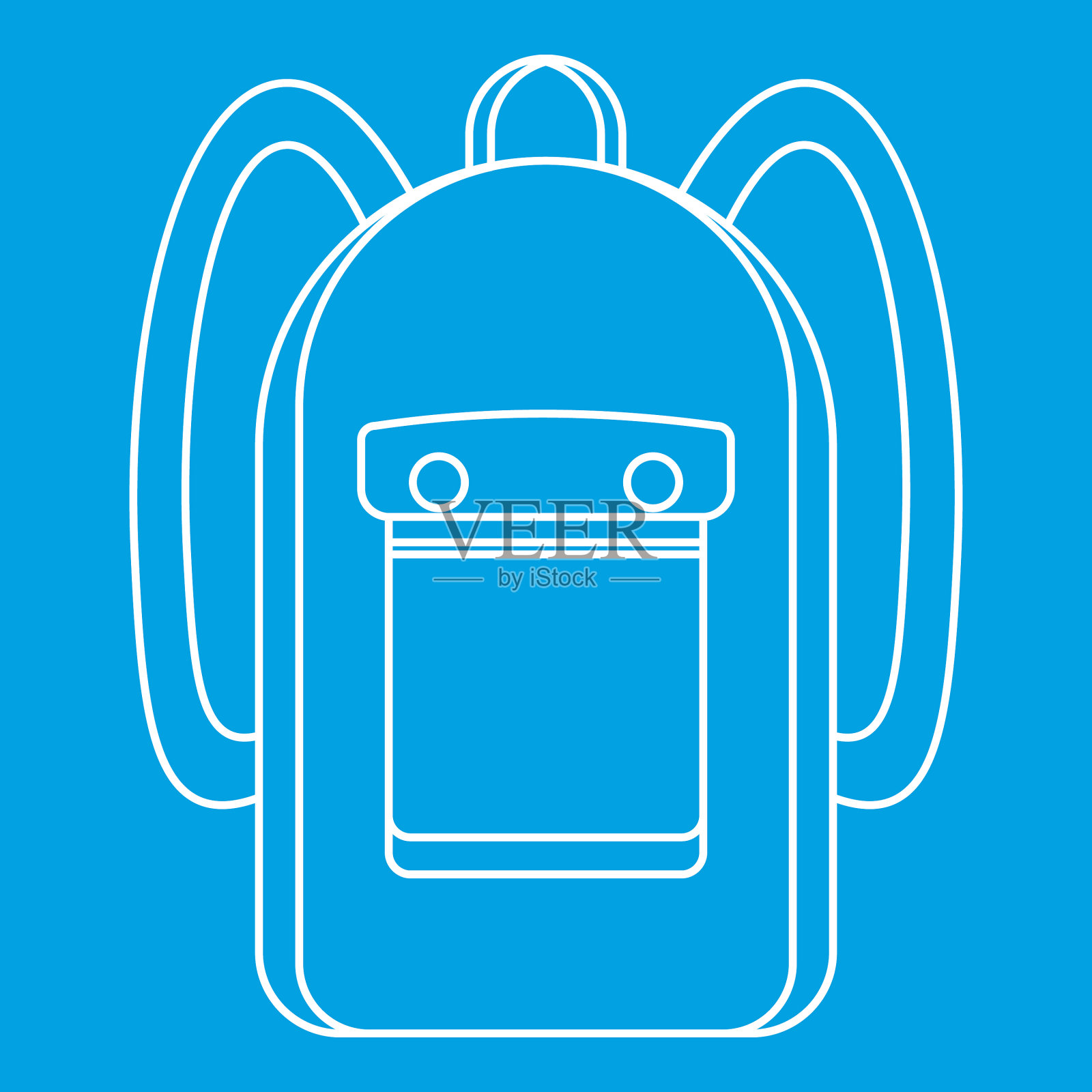 背包图标轮廓样式插画图片素材