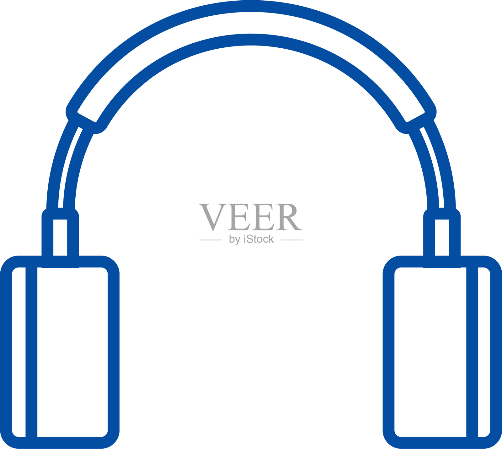 耳机标志线图标概念耳机标志插画图片素材