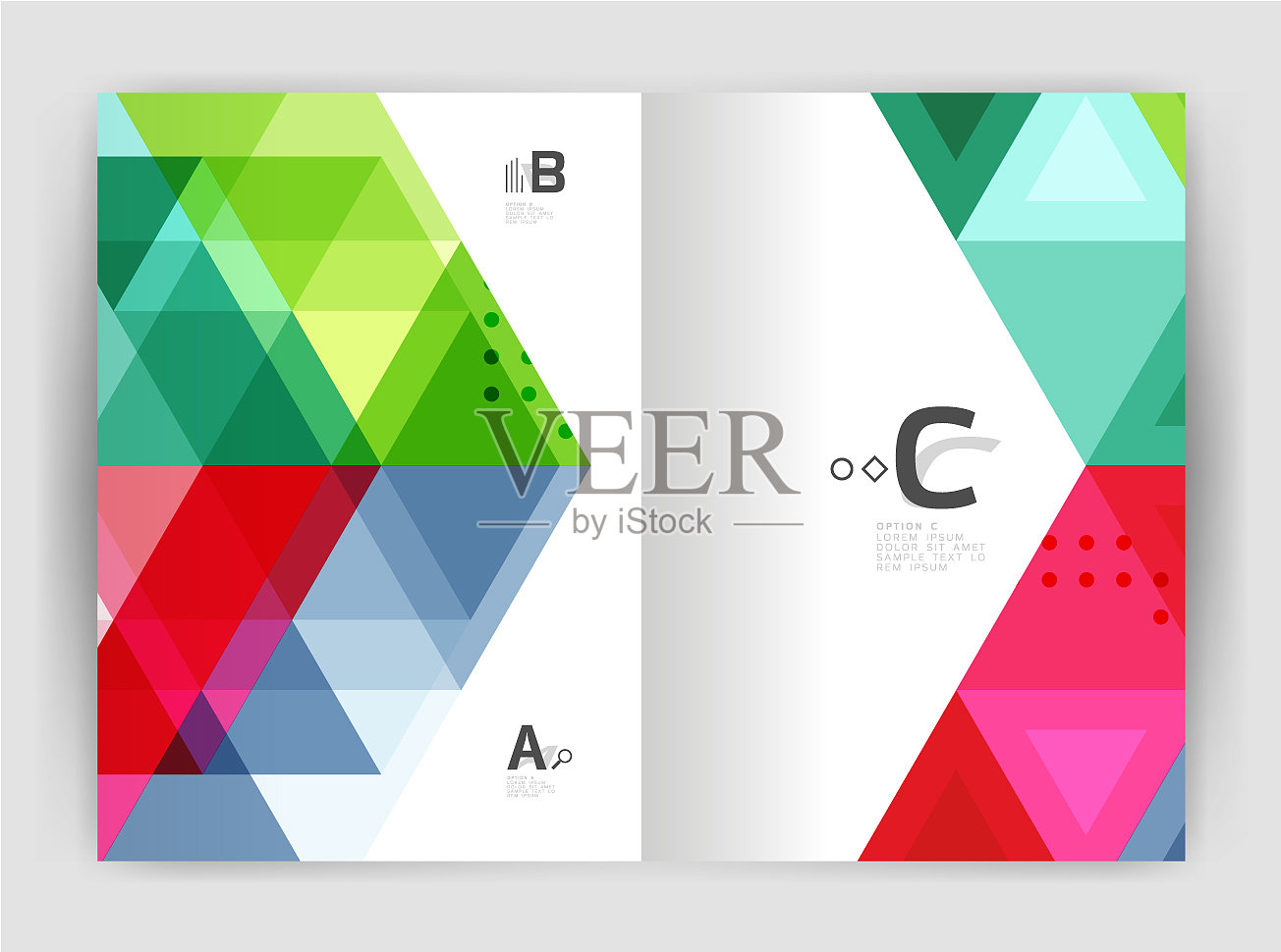 现代商业小册子或传单封面印刷设计模板素材