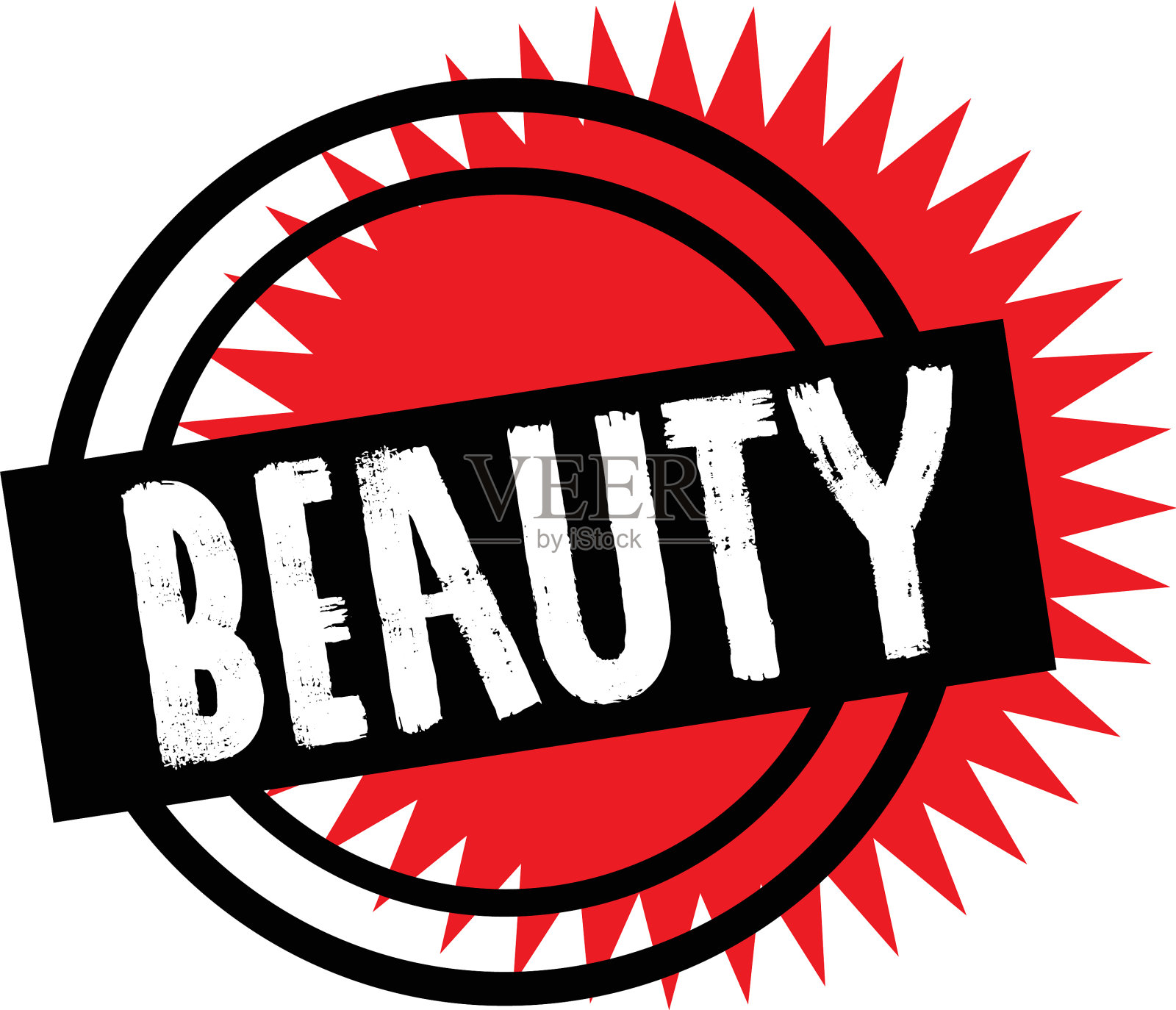 在白色上打印美丽邮票设计元素图片