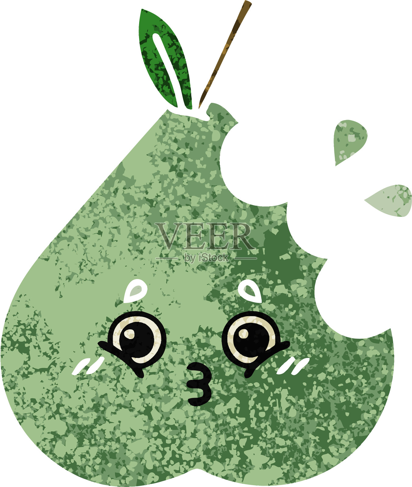 复古风格卡通梨设计元素图片